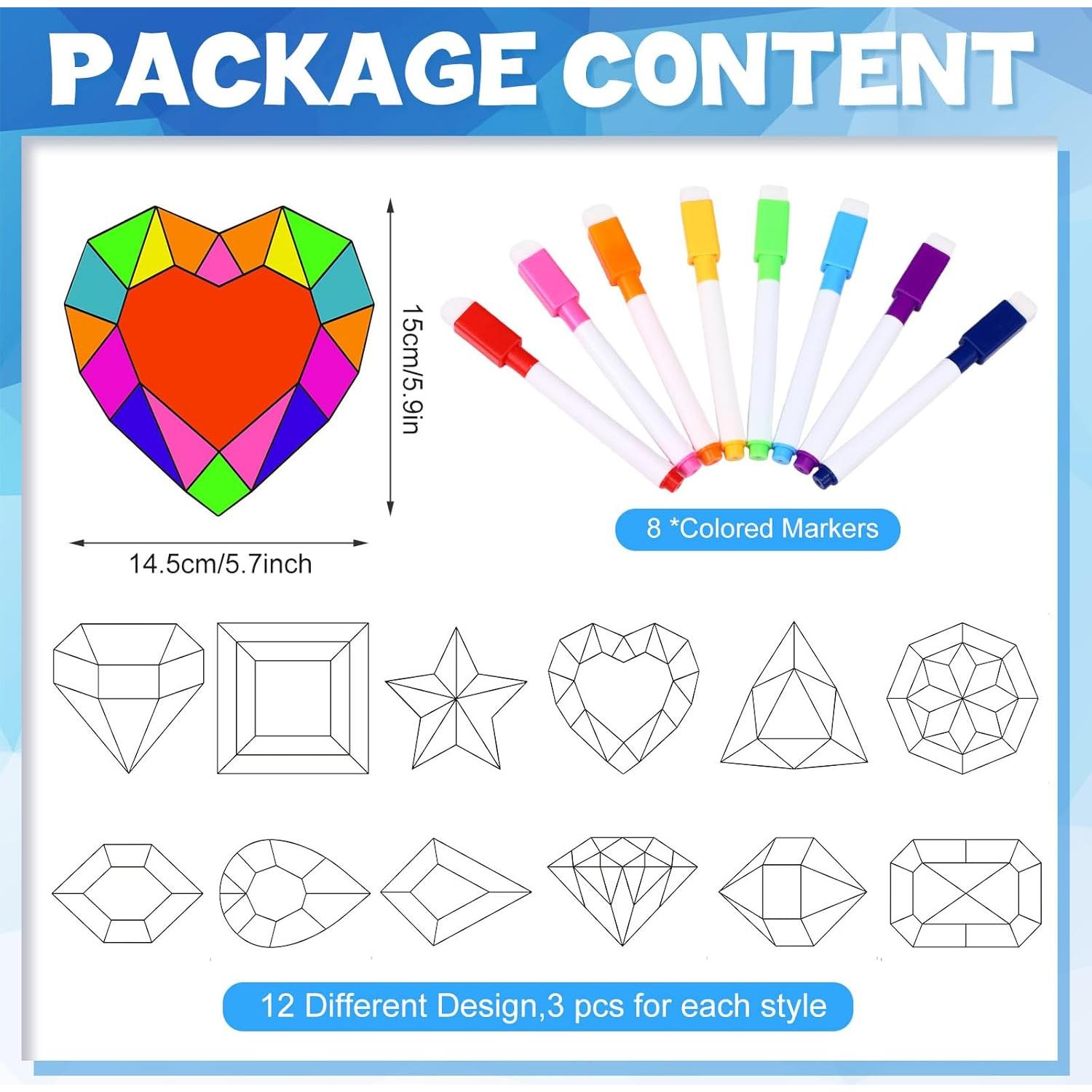 Kit de Manualidades Trandraft 36 Piezas Adornos de Ventana 15 cm