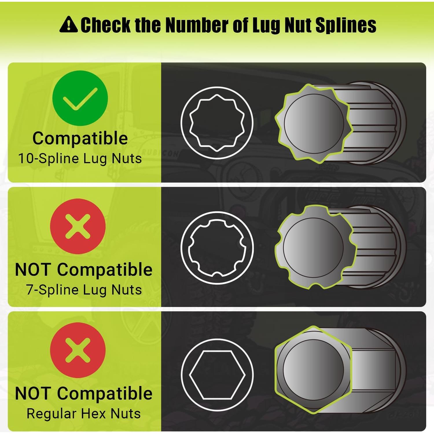 Enchufe de Tuerca de Spline 10 Puntos KAKILFOB 17mm 19mm