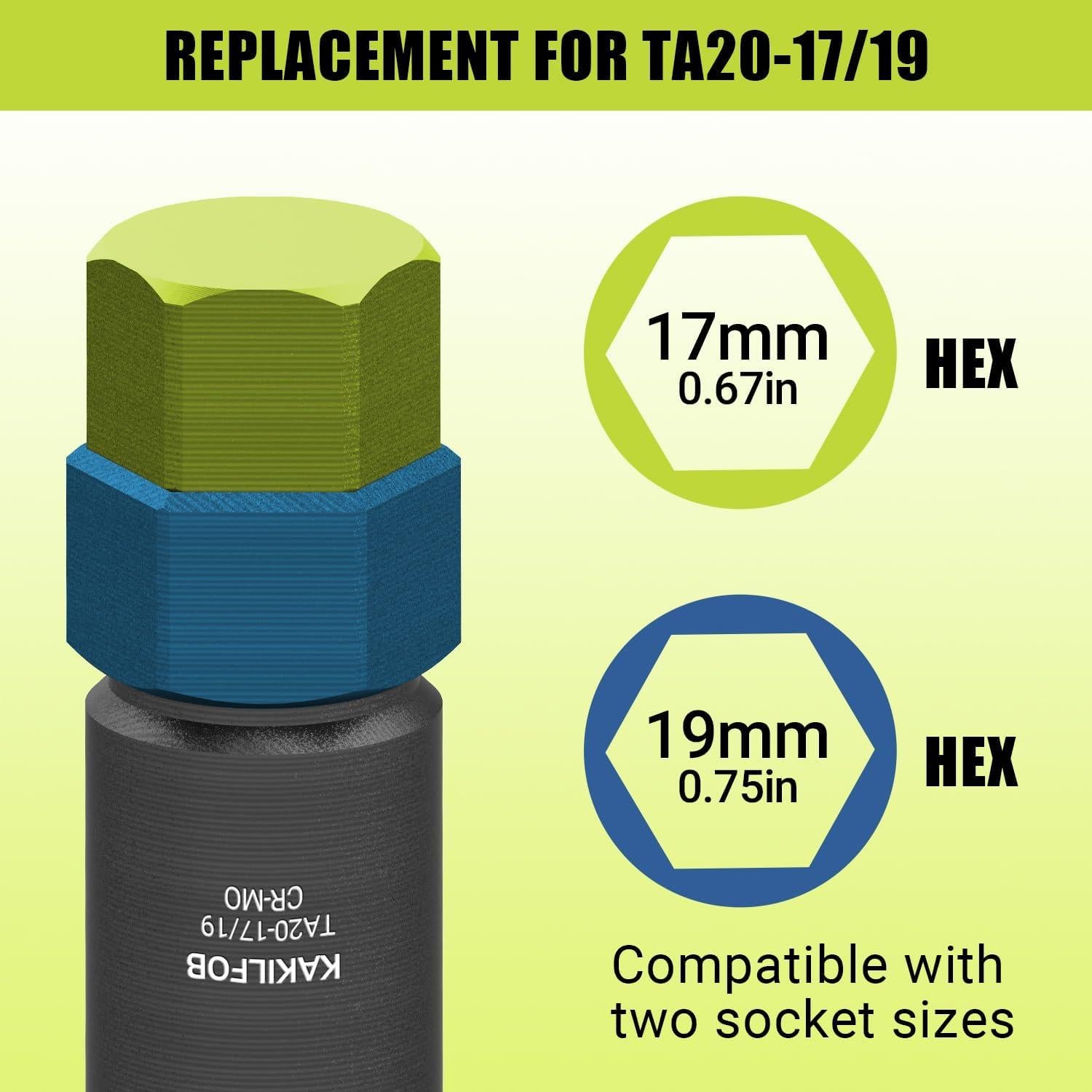 Enchufe de Tuerca de Spline 10 Puntos KAKILFOB 17mm 19mm