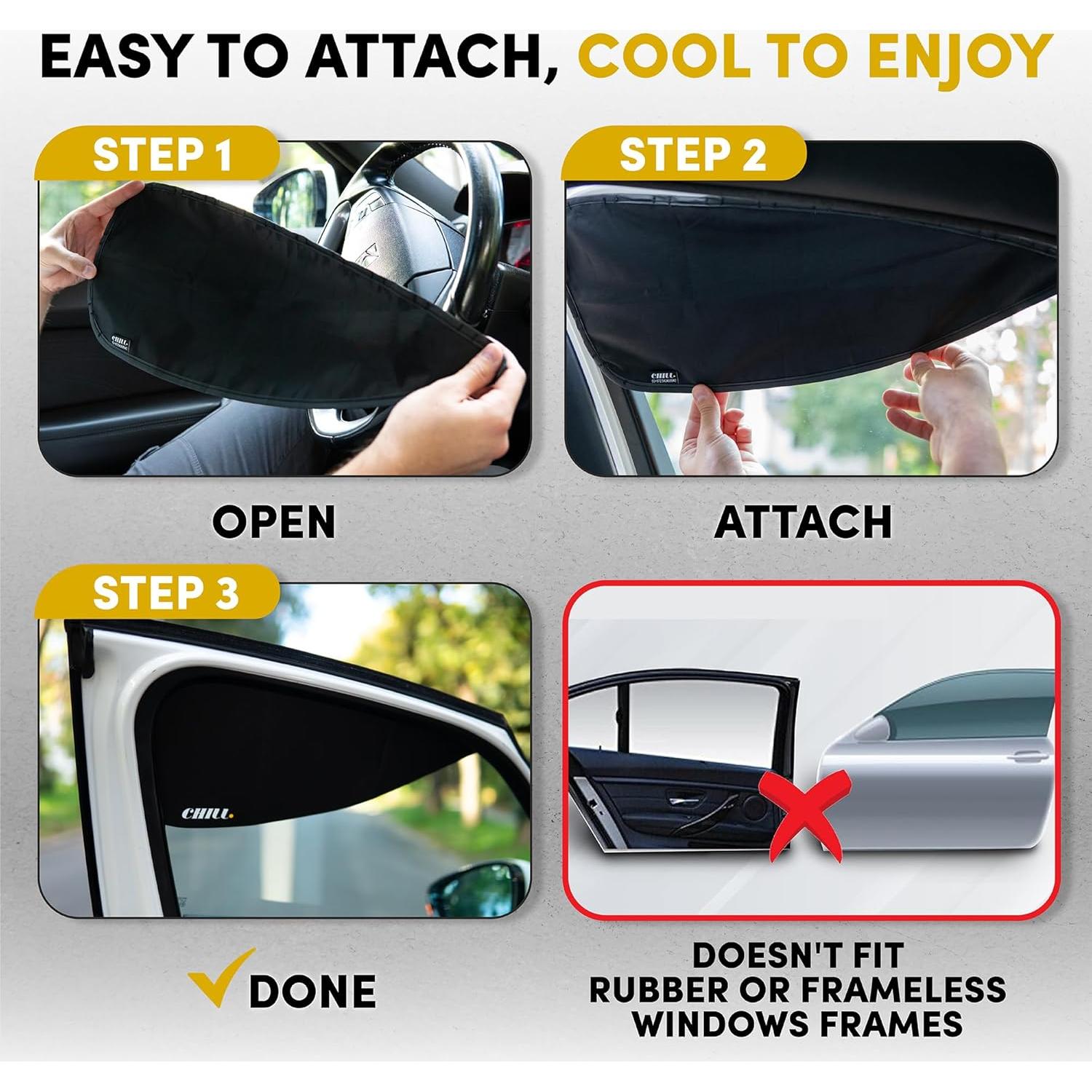 Sombrilla de Ventana Lateral Chillsunshade con 16 Imánes