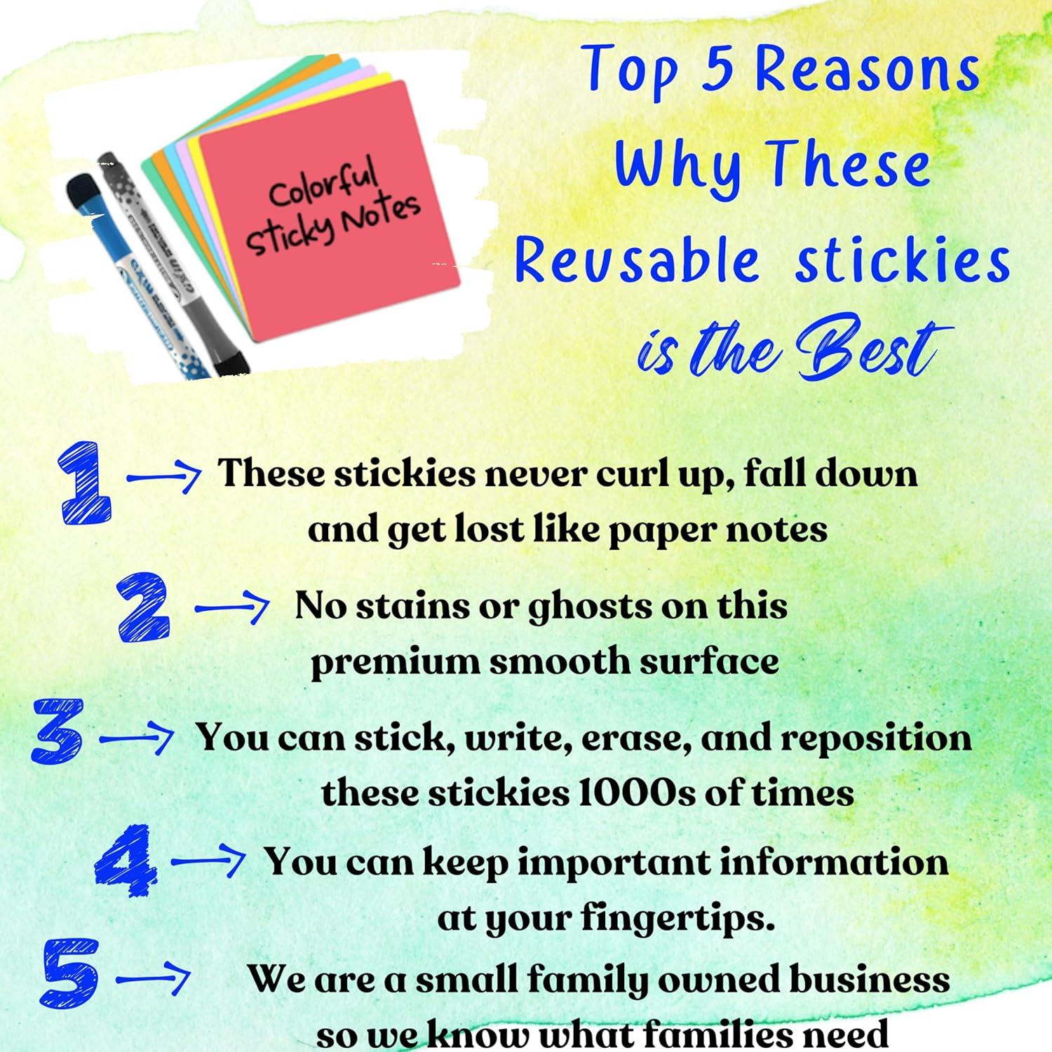 Notas Adhesivas Borrables Quick Canary - Paquete de 6 Piezas 10x10 cm