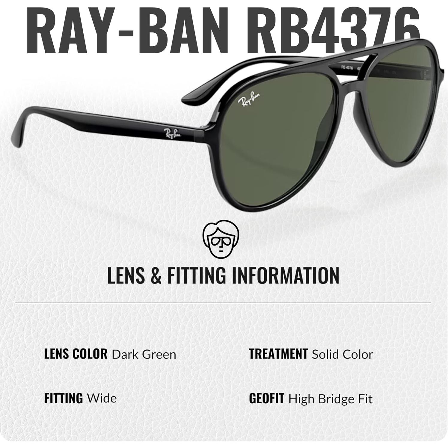 Gafas de sol Ray-Ban RB4376 piloto con lentes UV y accesorios