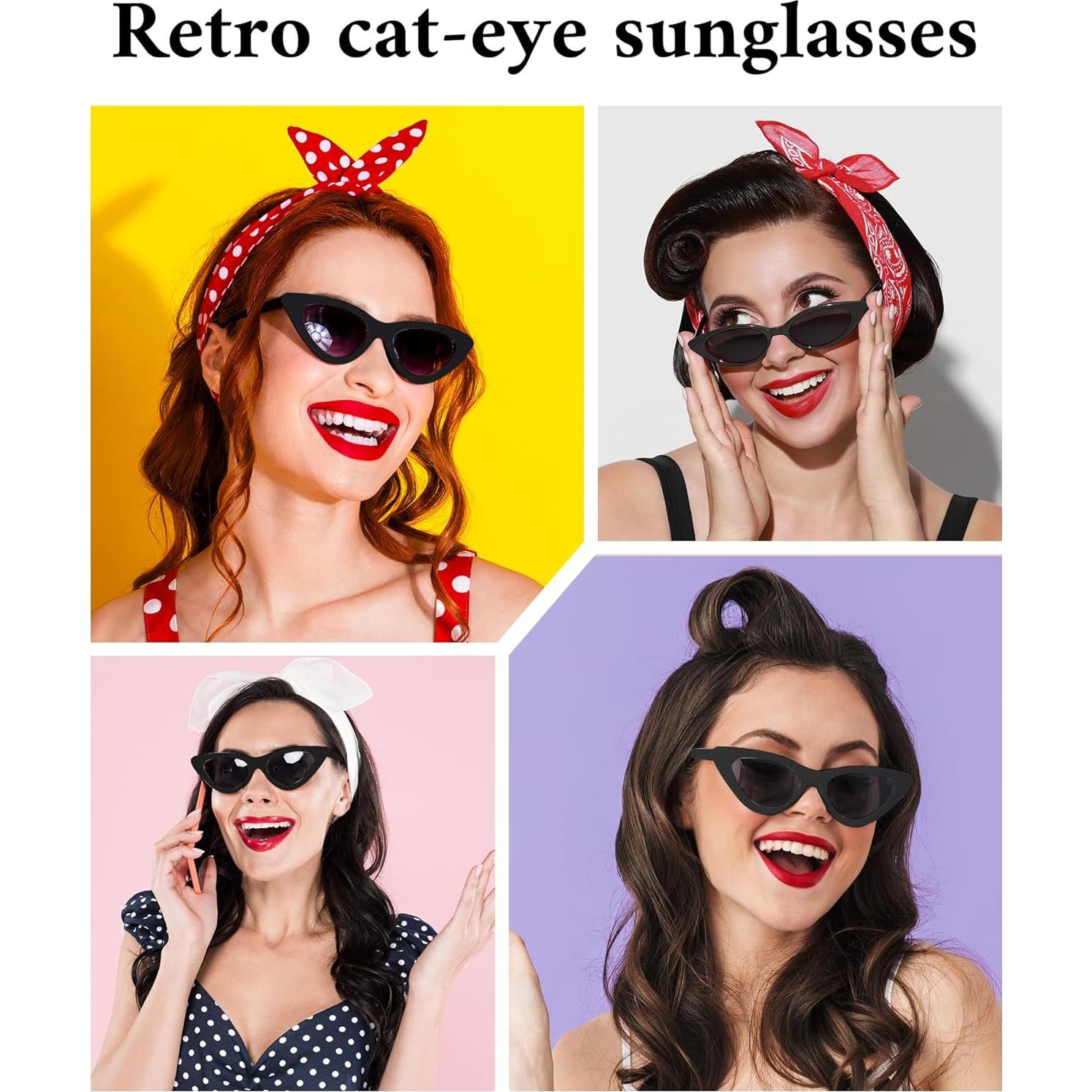 Gafas de sol cat eye vintage PLULON para hombres y mujeres