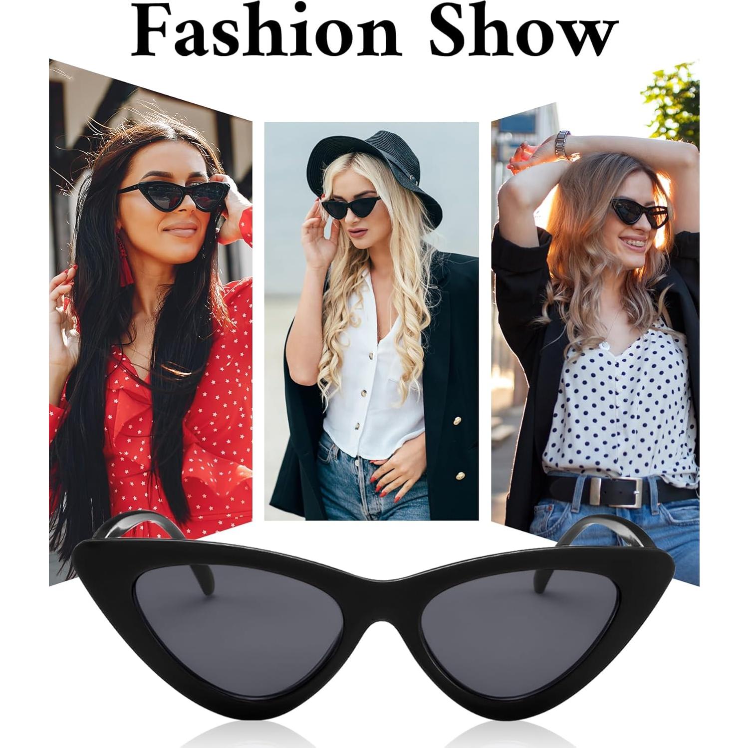 Gafas de sol cat eye vintage PLULON para hombres y mujeres