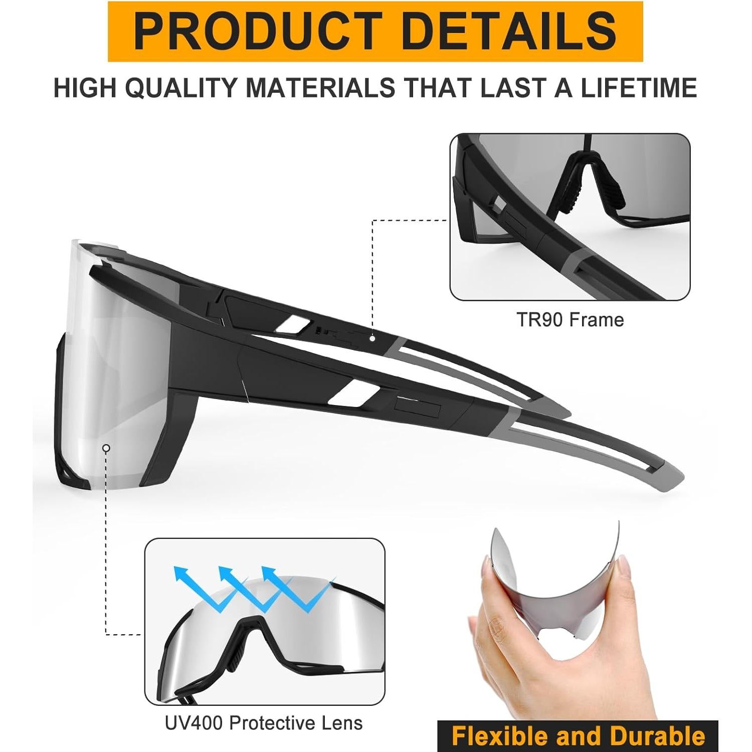 Gafas de sol deportivas YUTEHO Convoys - Polarizadas UV400