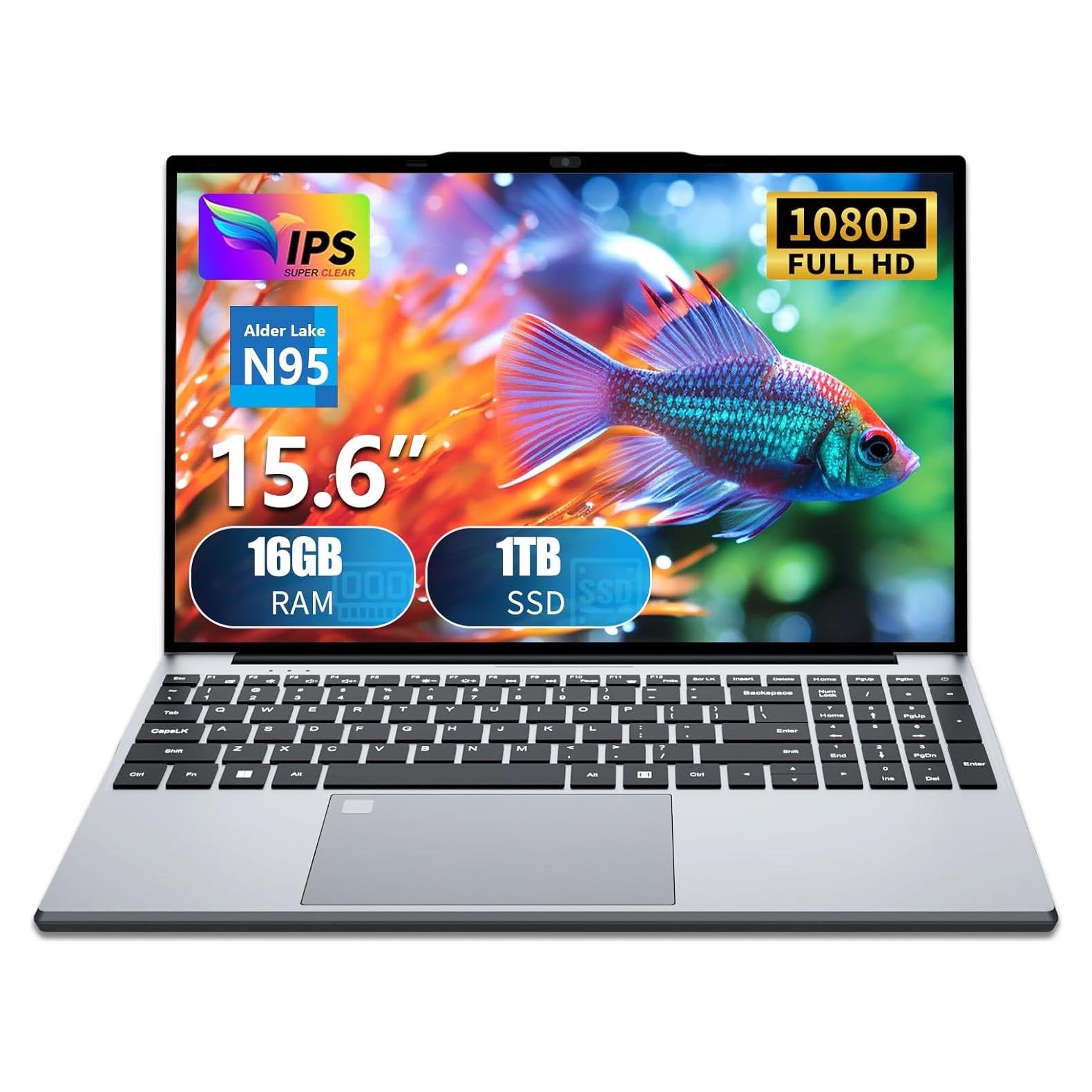 Laptop AVENKA 15.6" FHD, 16GB RAM, 1TB SSD, Celeron N95