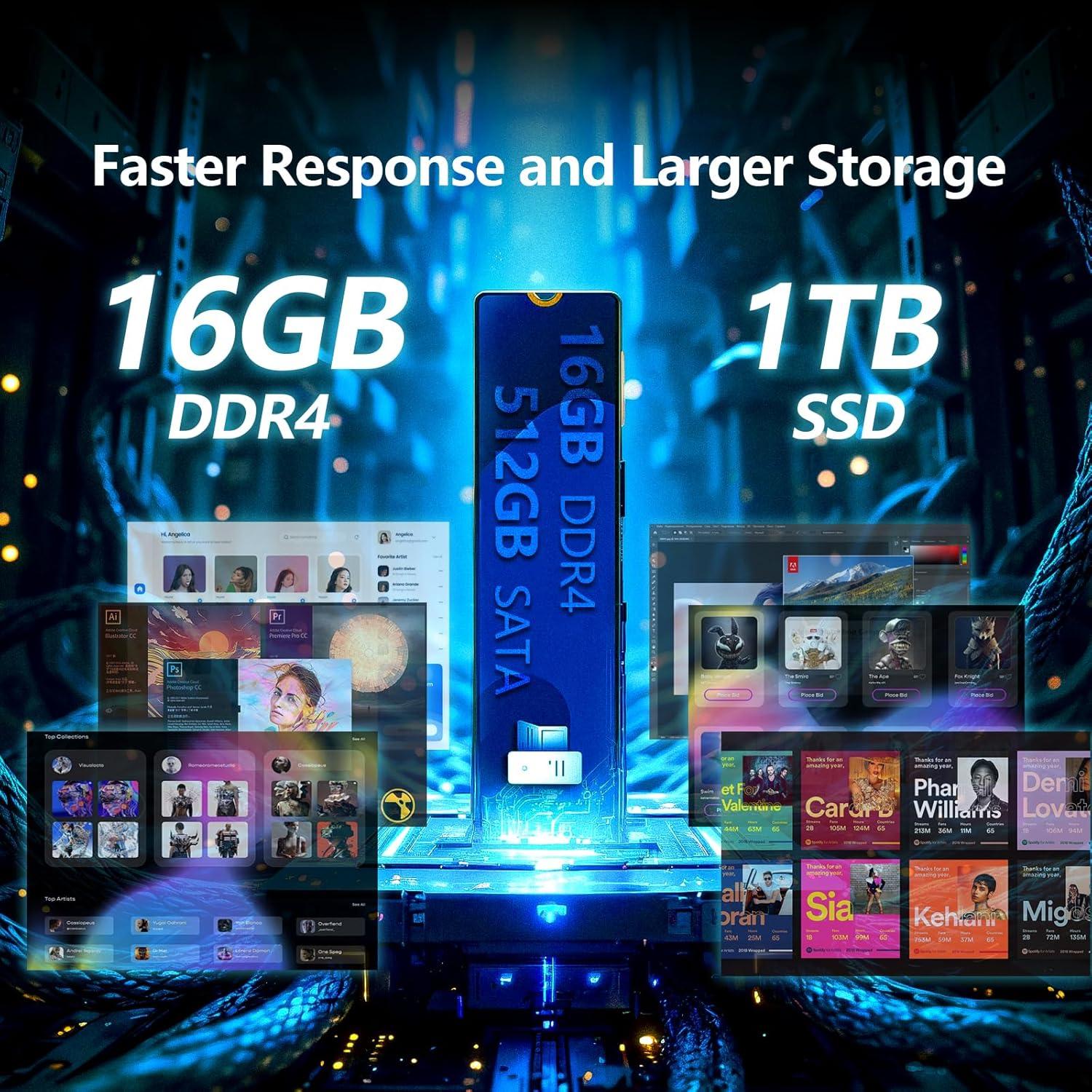 Laptop AVENKA 15.6" FHD, 16GB RAM, 1TB SSD, Celeron N95