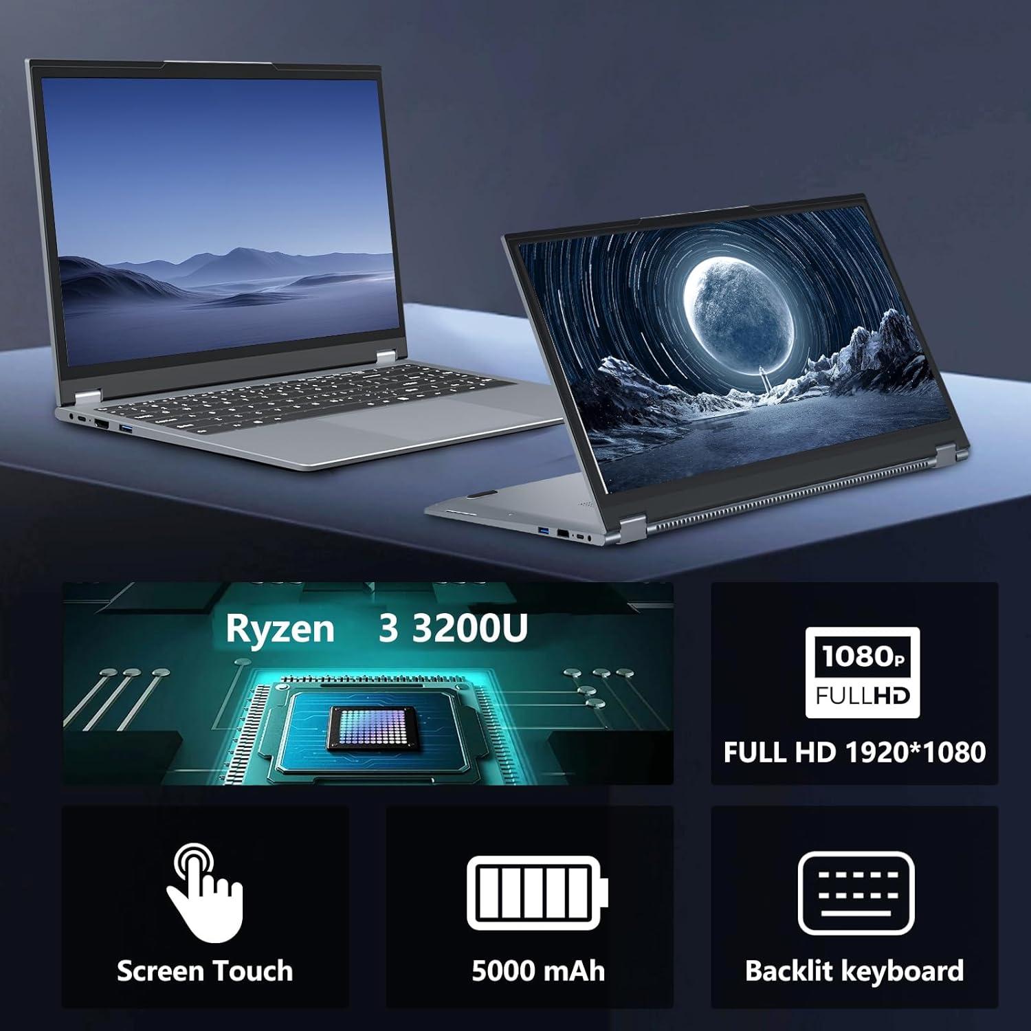 Laptop 2 en 1 AVENKA G3 15.6" Touch, 16GB RAM, 512GB SSD