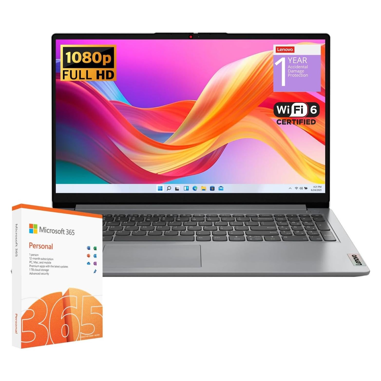 Laptop Lenovo IdeaPad 1, 20GB RAM, 1TB SSD, 15.6" FHD, Windows 11