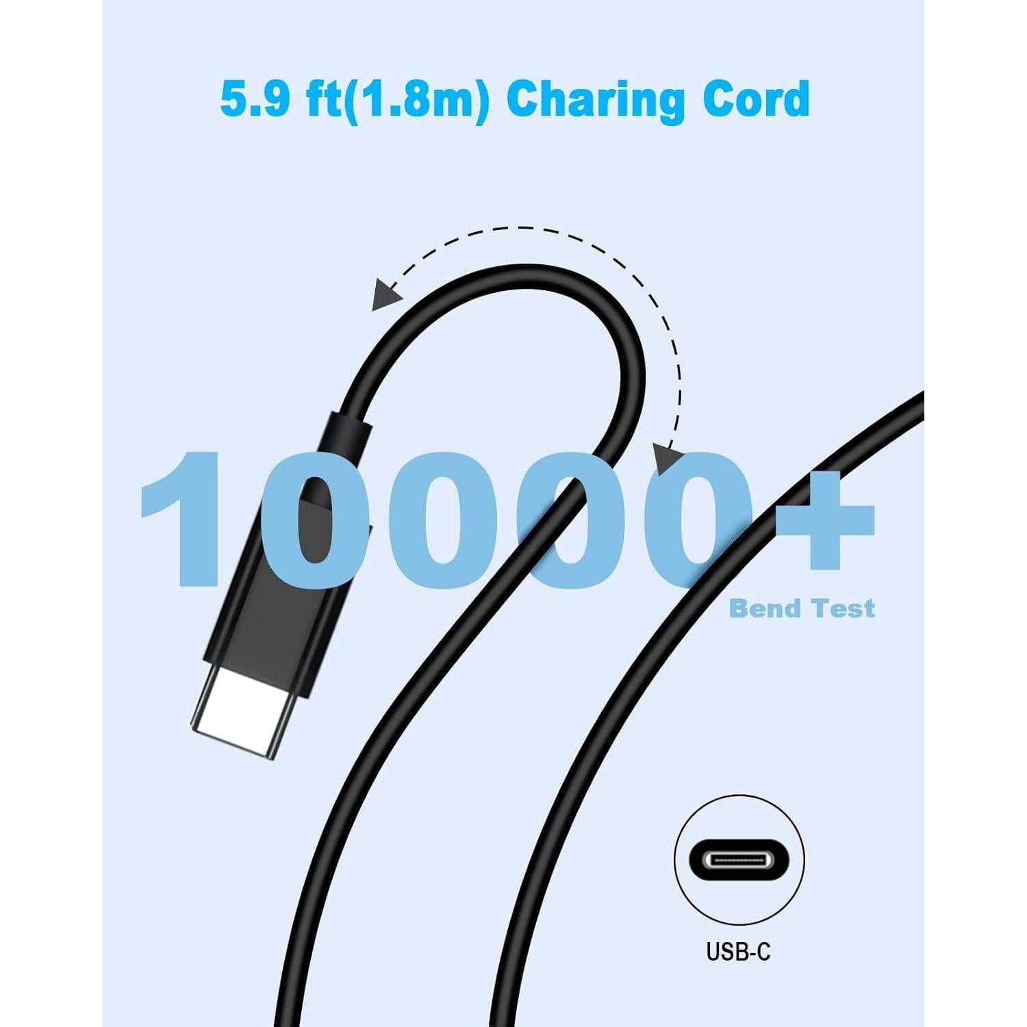 Cargador Rápido USB C 65W Fiattigear para Laptops y Móviles