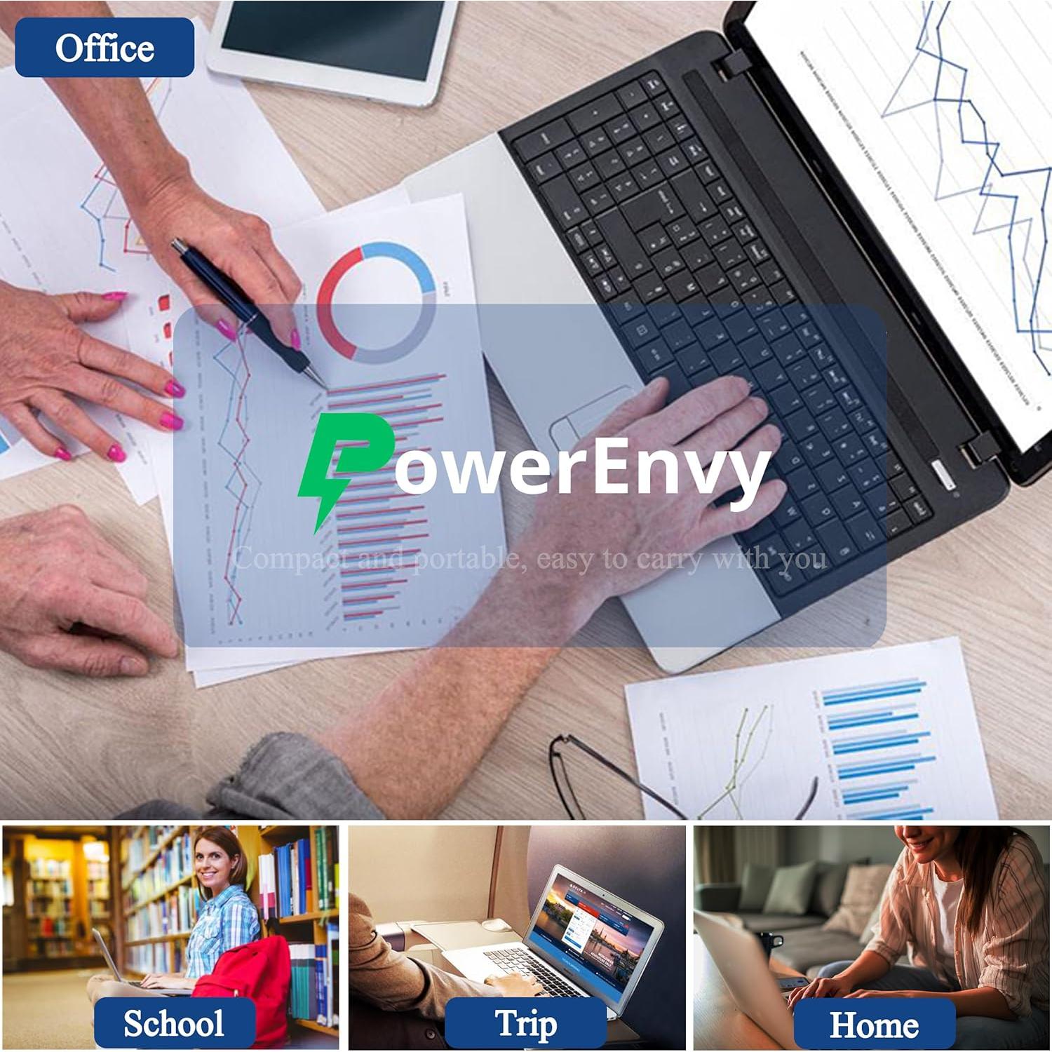 Adaptador Hub USB-C PowerEnvy 3 Puertos - Carga 100W