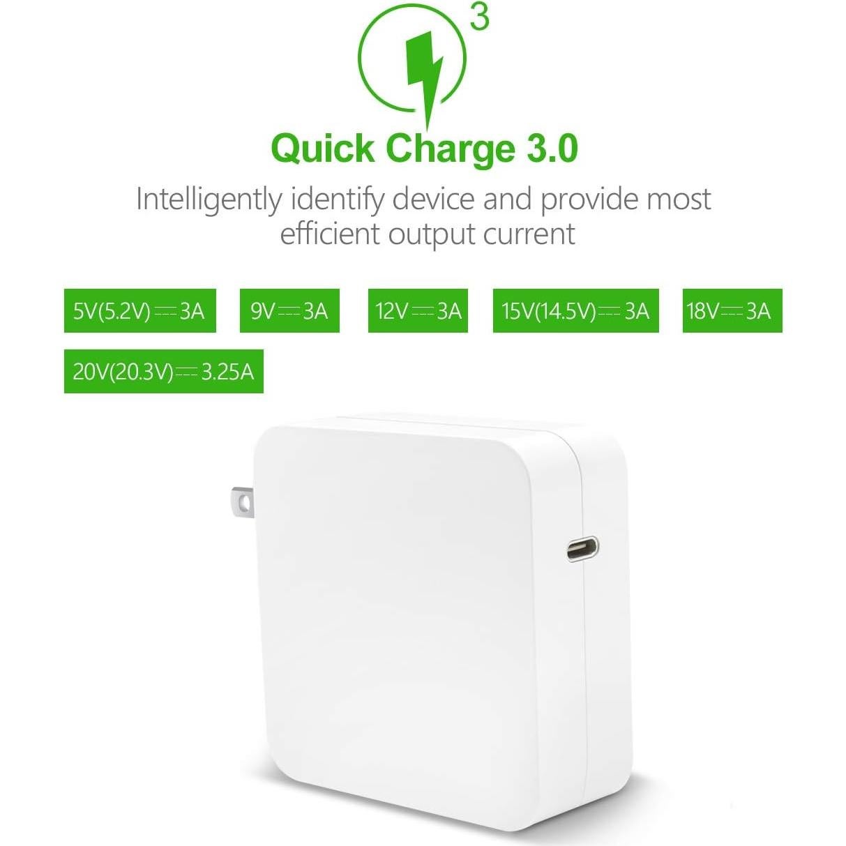 Cargador USB Tipo C 65W Givehooy para Laptops y Smartphones