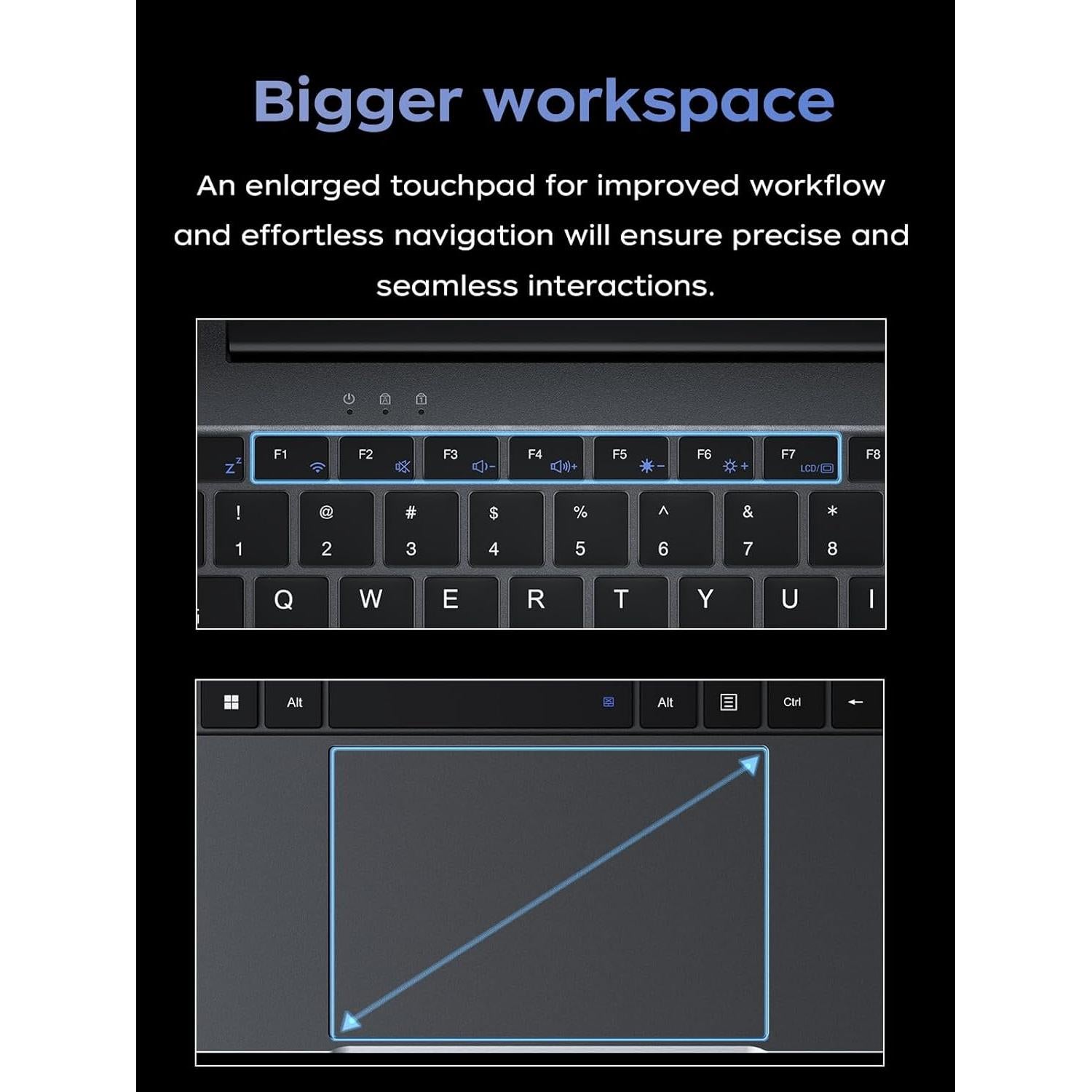 Laptop AOC TX15 15.6" FHD Intel N150 16GB RAM 512GB SSD