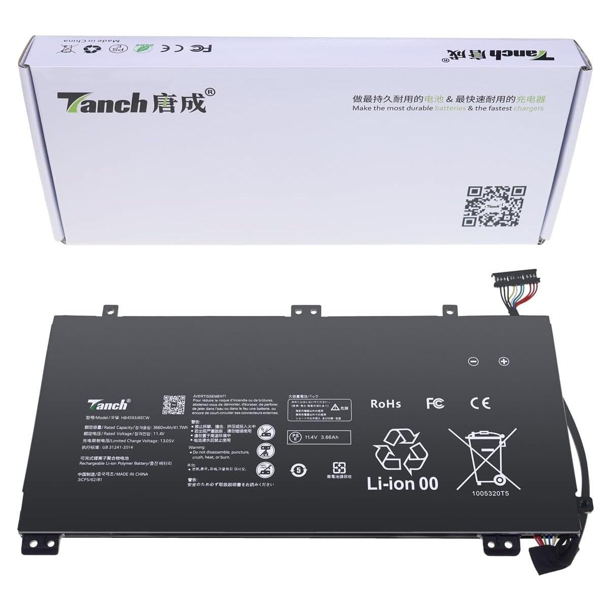 Batería Tanch HB4593J6ECW 11.4V 3660mAh para Huawei MateBook