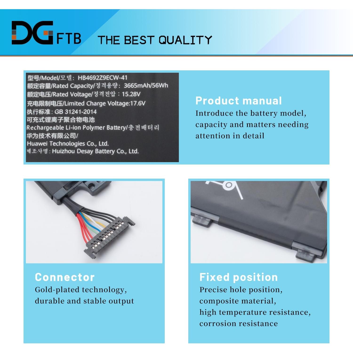 Batería de Laptop Huawei MagicBook 14 15.28V 56Wh Nueva