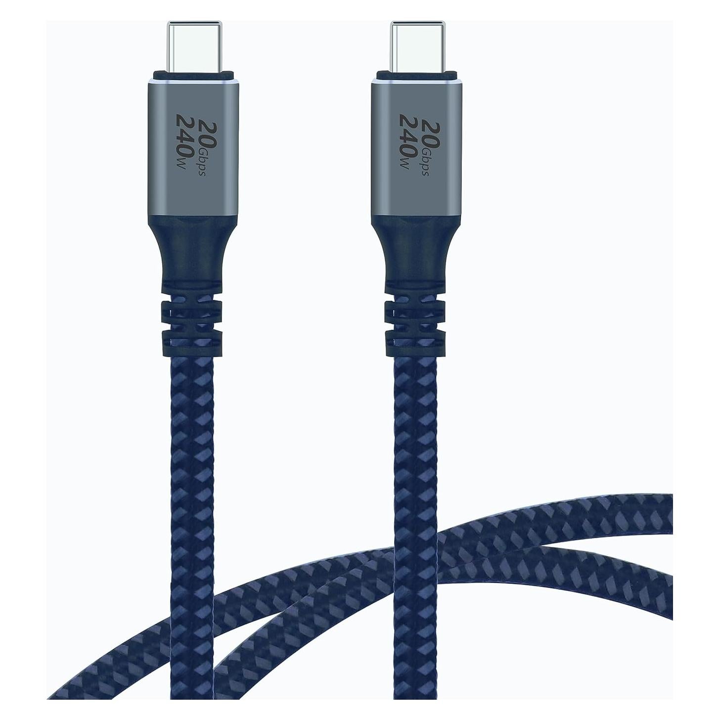 Cable USB C 3.2 Gen 2 2m 20Gbps 240W Carga Rápida Dhaxipo