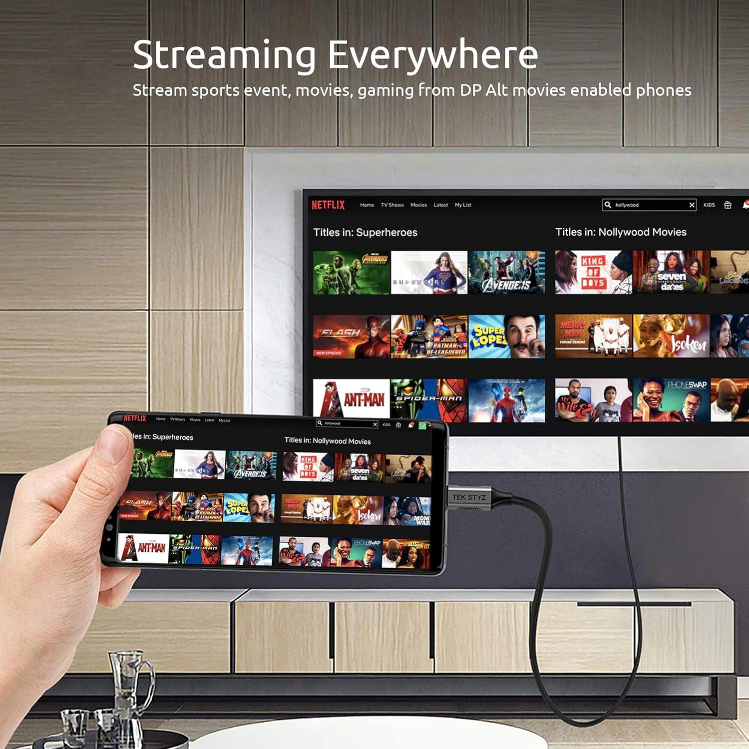 Adaptador HDMI 4K Tek Styz USB-C a HDMI 60Hz 1 Unidad