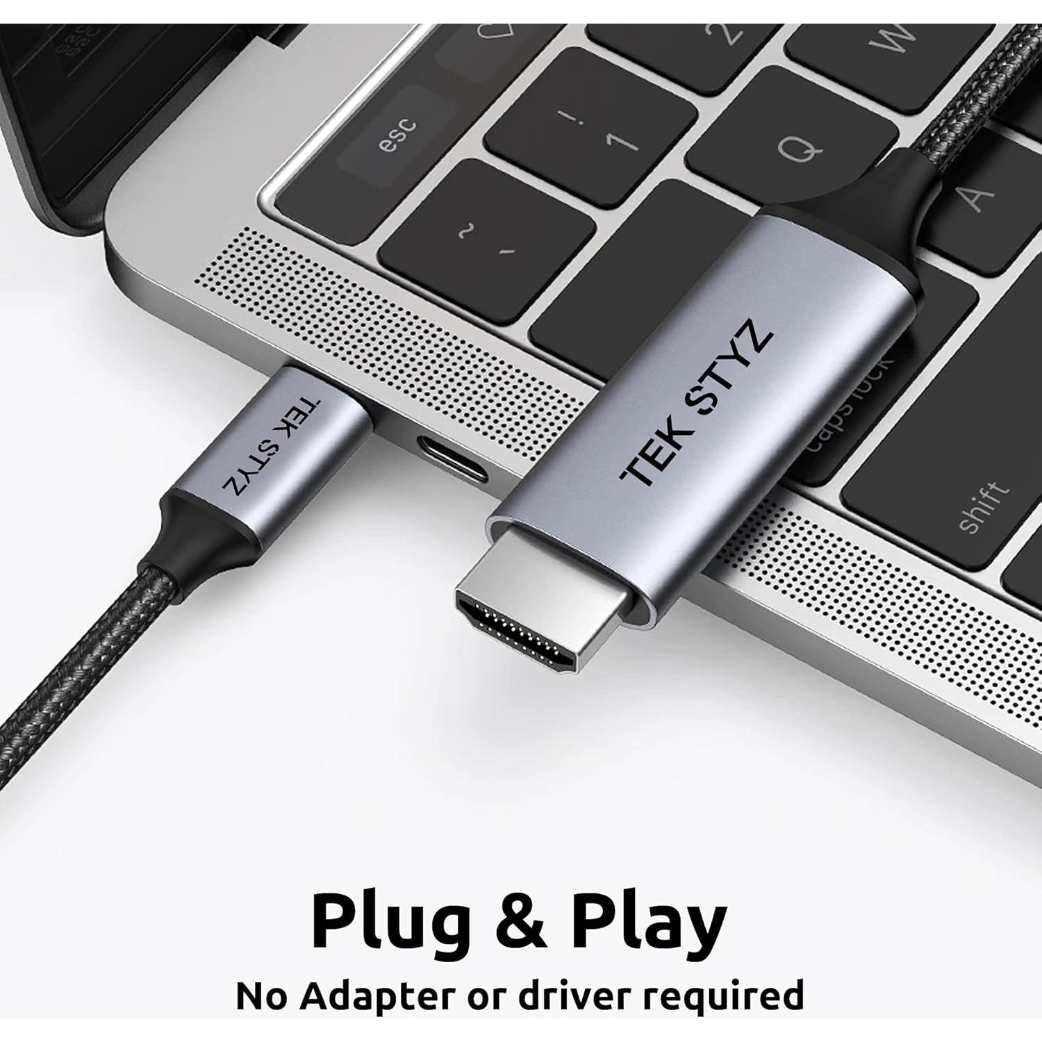 Adaptador HDMI 4K Tek Styz USB-C a HDMI 60Hz 1 Unidad