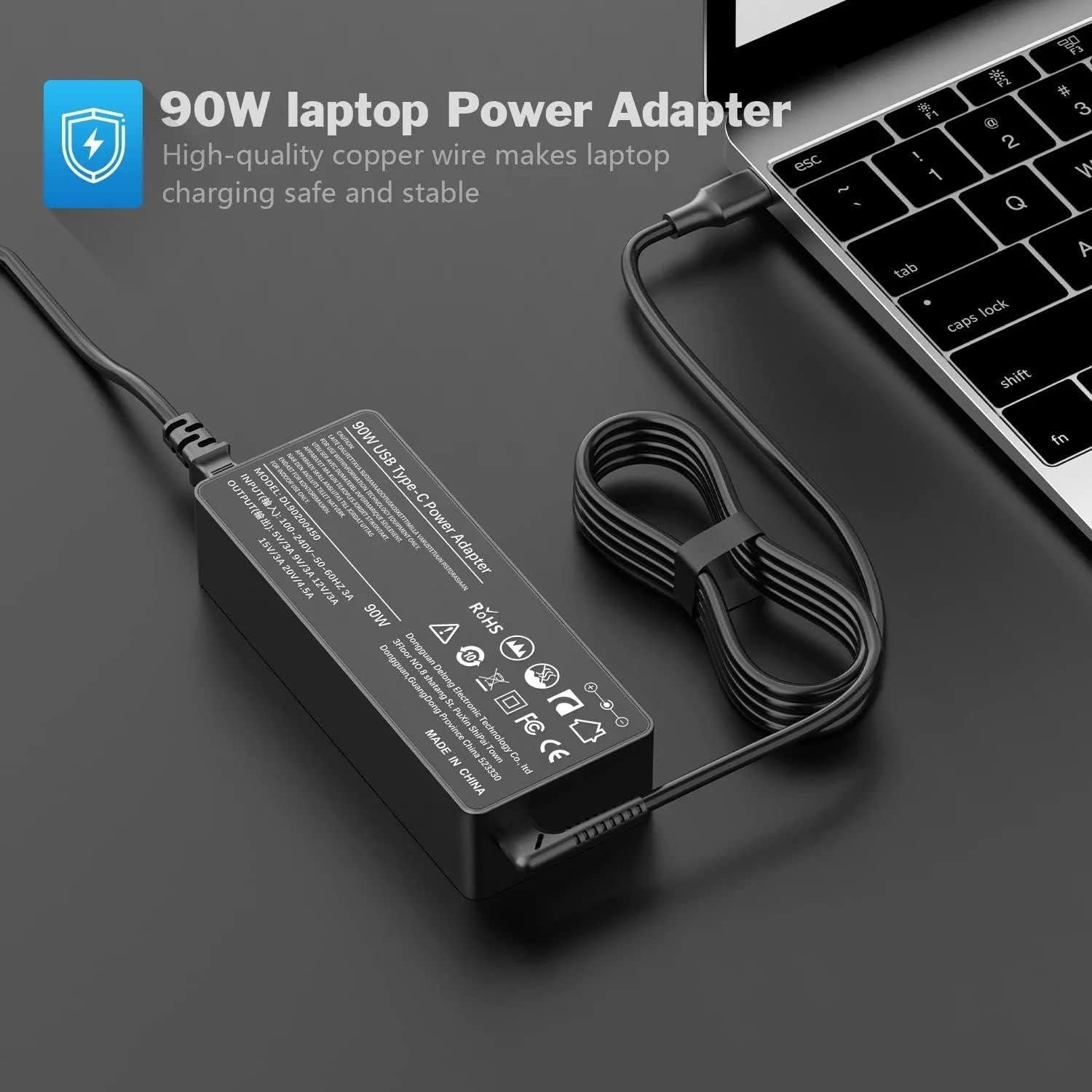 Cargador USB C 90W VUOHOEG para Lenovo ThinkPad y MacBook