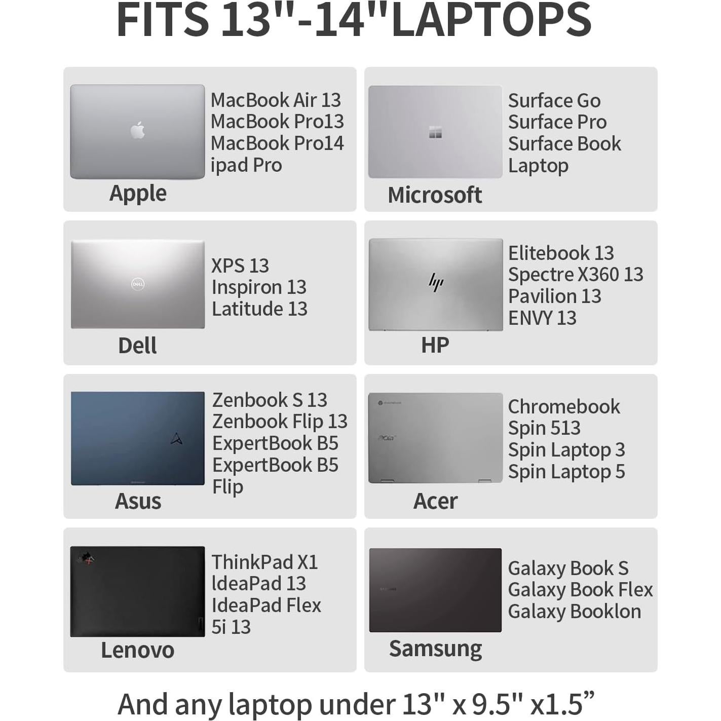 Funda para portátil 13-14" Amlanpin PU impermeable Burdeos