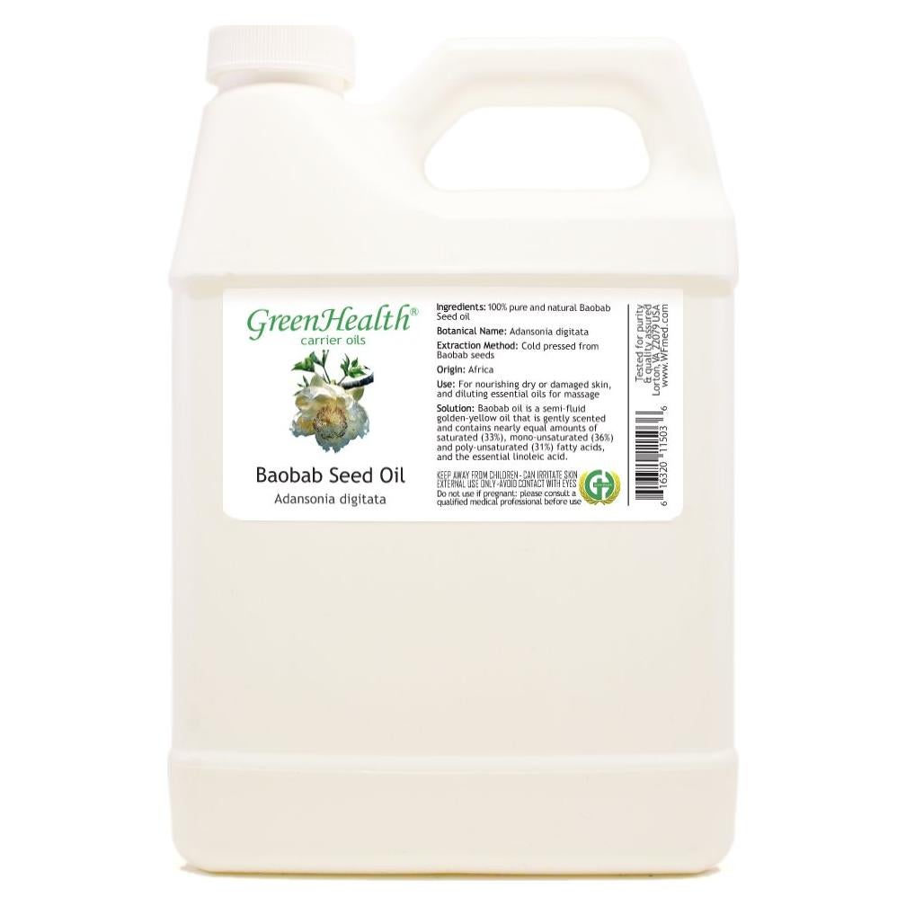 Aceite Portador de Semilla de Baobab GreenHealth 946 ml 100% Puro