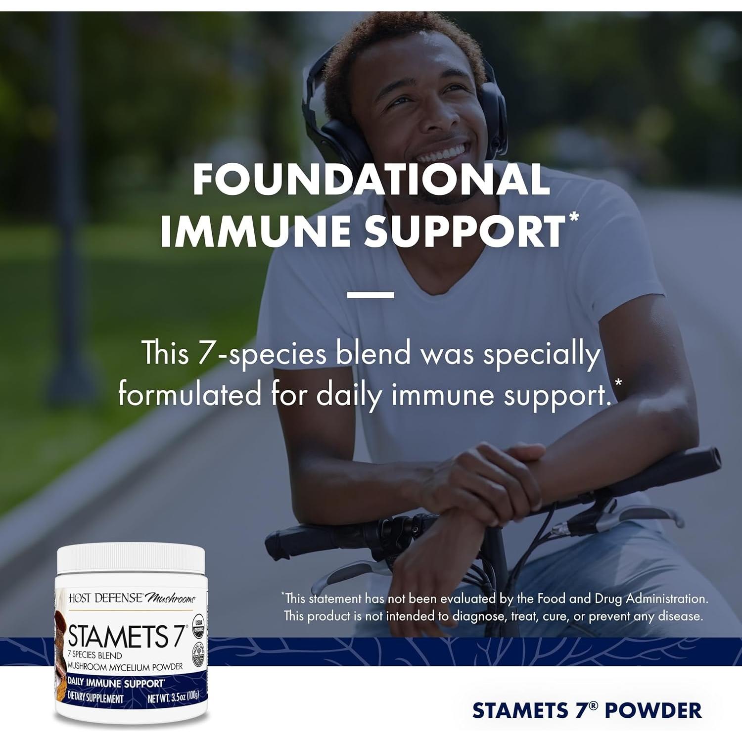 Suplemento de Hongo Host Defense Stamets 7 - 99.22 g