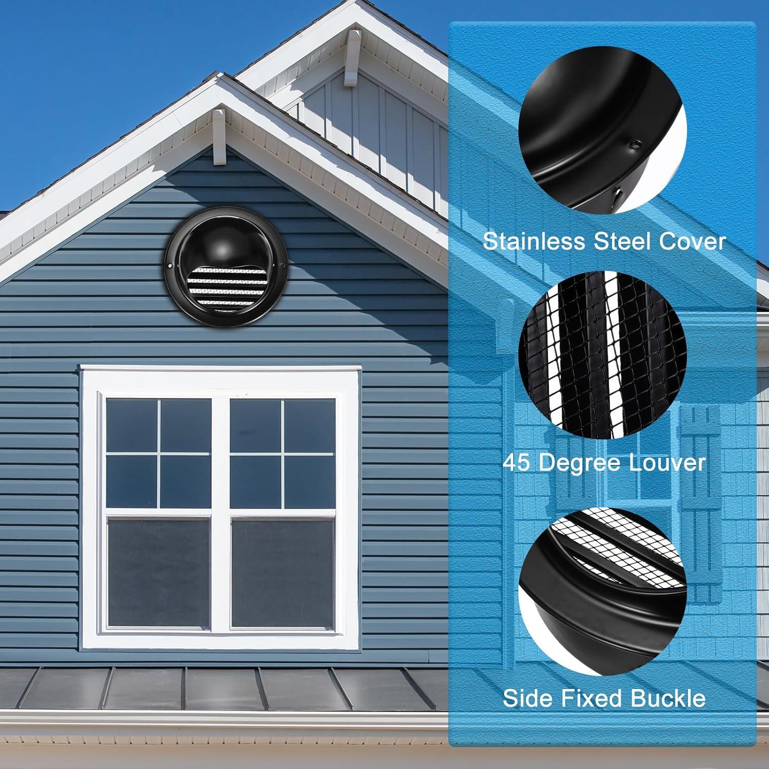 Tapa de Ventilación Redonda PATIKIL 3 Pulgadas Acero Inoxidable