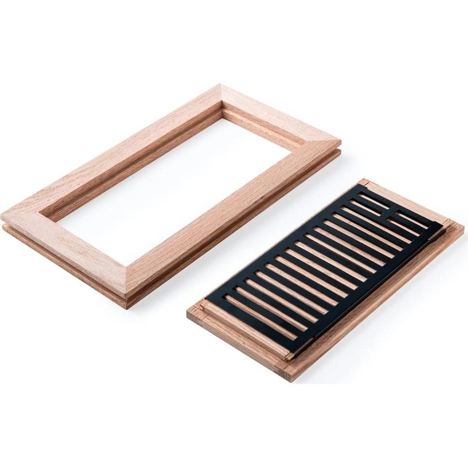 Registro de Piso de Madera de Roble Rojo Qirui 10x25 cm