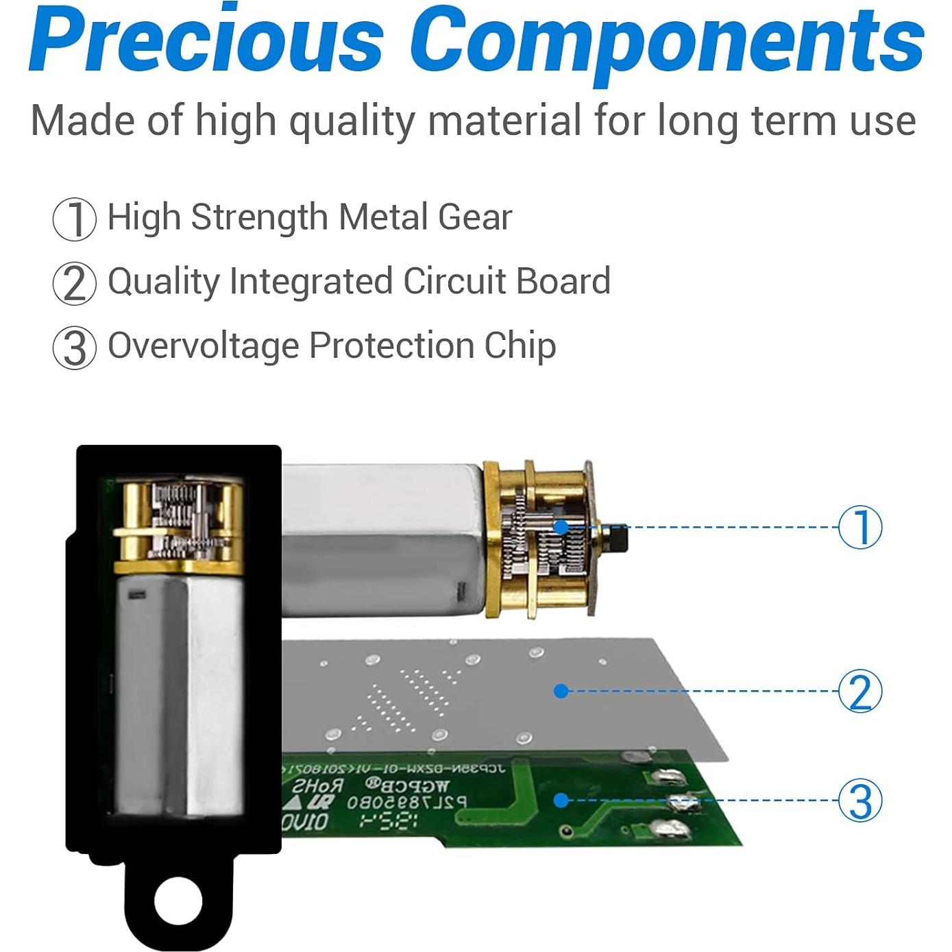 Actuador Lineal Micro Eléctrico 12V 1.2" (3.05 cm) 64N