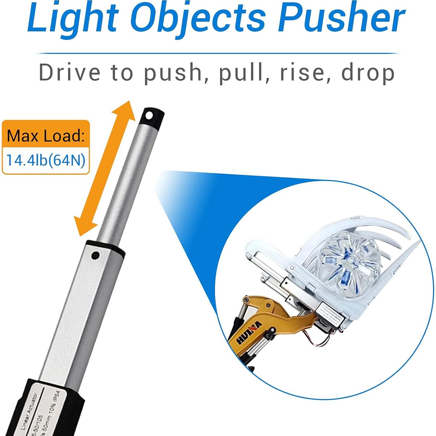 Actuador Lineal Micro Eléctrico 12V 1.2" (3.05 cm) 64N