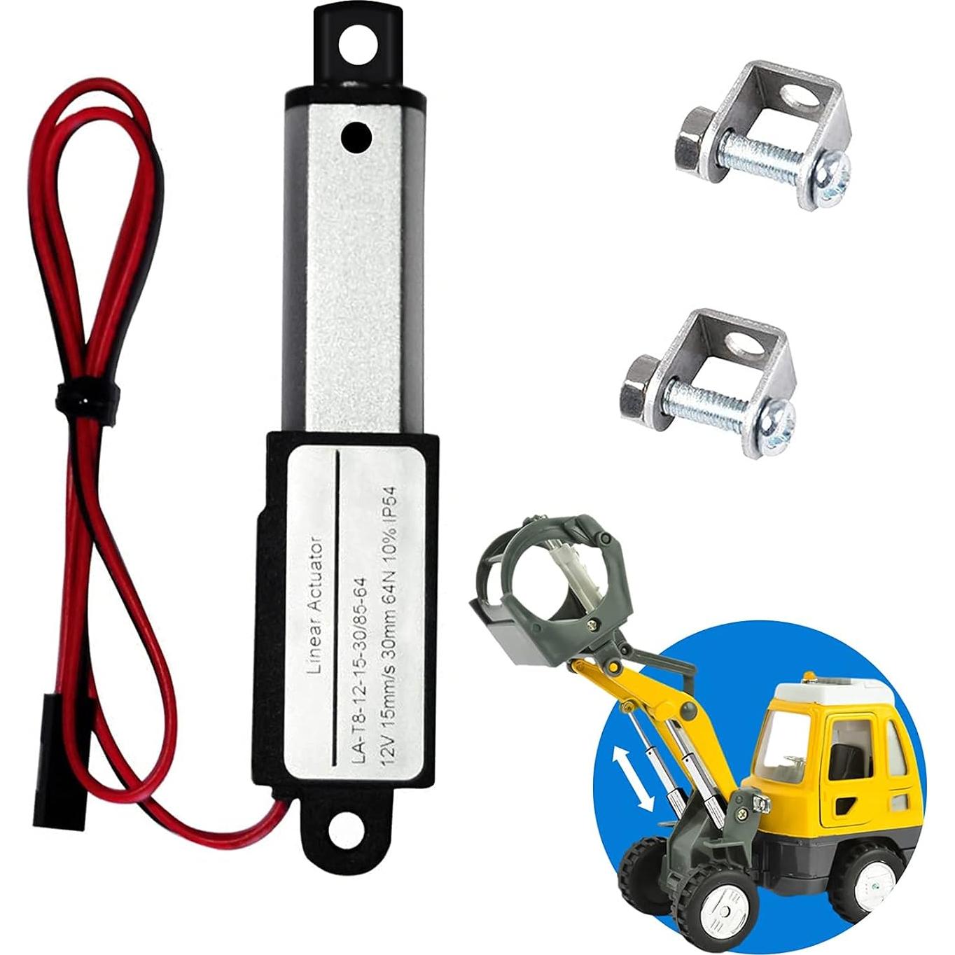 Actuador Lineal Micro Eléctrico 12V 1.2" (3.05 cm) 64N