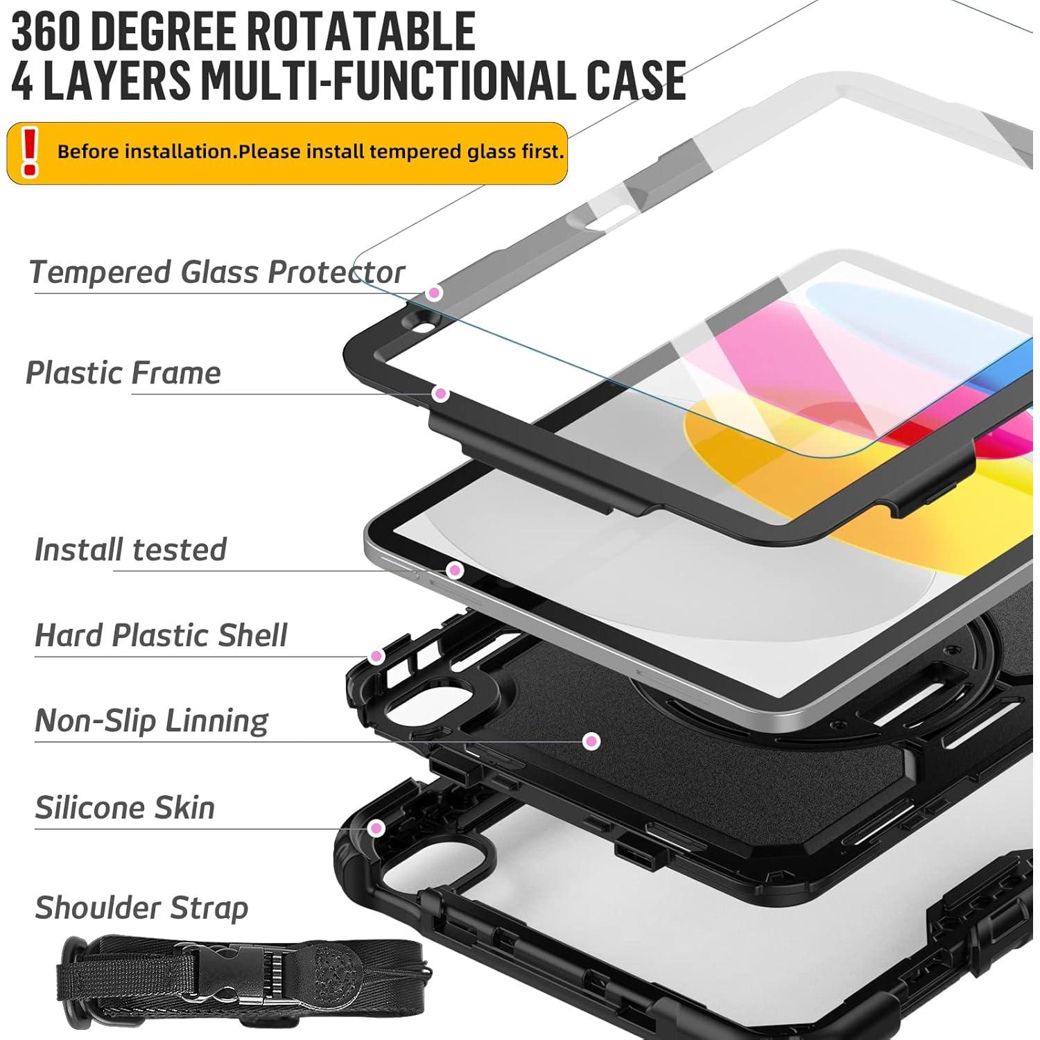 Funda BLOSOMEET para iPad A16 11" y 10.9" con Protector
