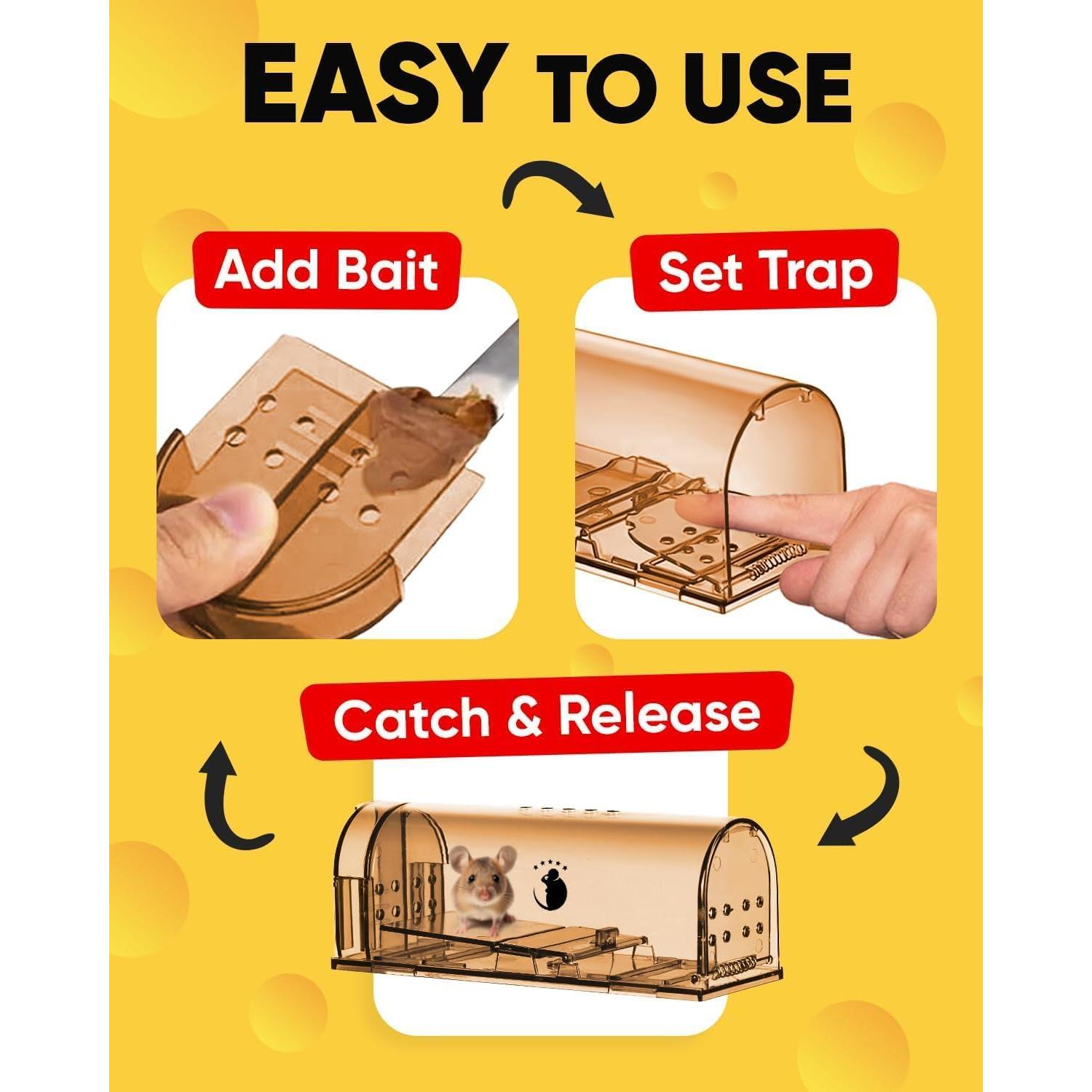 Trampas de Ratones Humanas CTB Dealz - Paquete de 2 Reutilizables