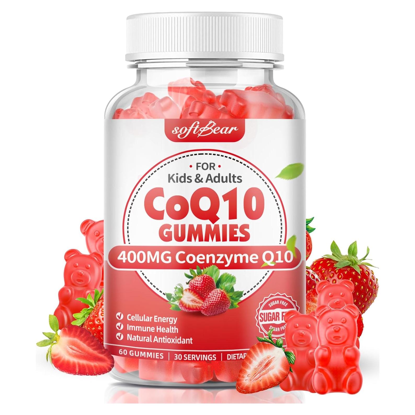 Gominolas CoQ10 Softbear 400mg Sabor Fresa 60 Unidades