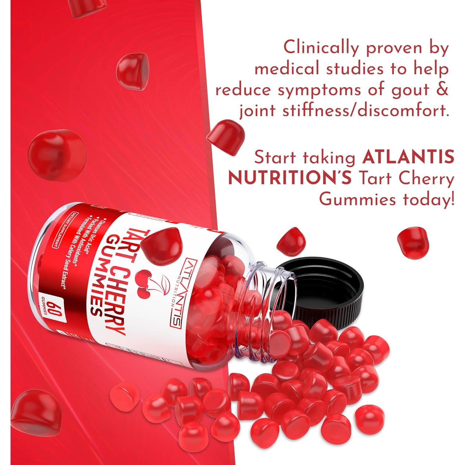 Gomitas de Cereza Ácida Atlantis Nutrition 60 Unidades - Antioxidante