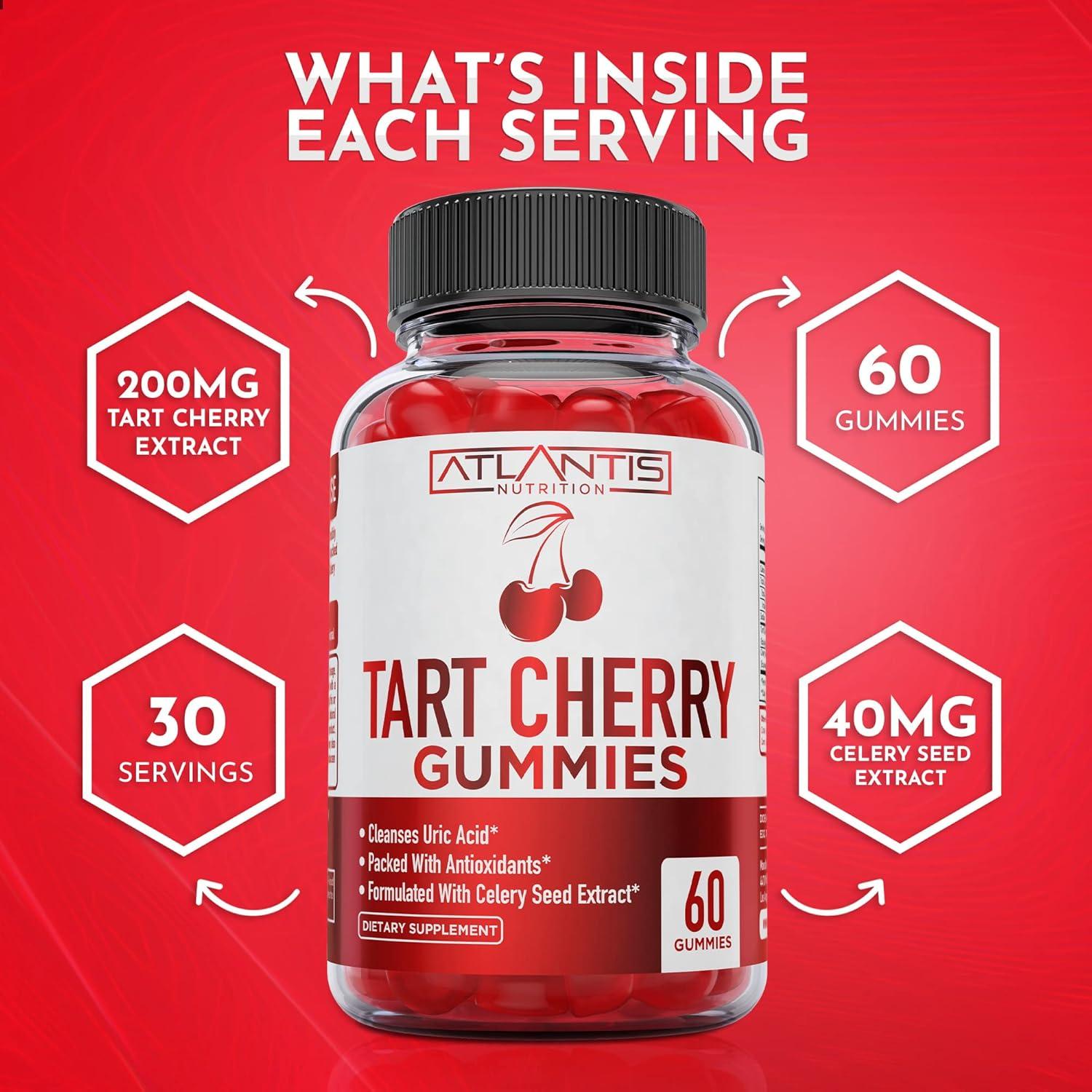 Gomitas de Cereza Ácida Atlantis Nutrition 60 Unidades - Antioxidante