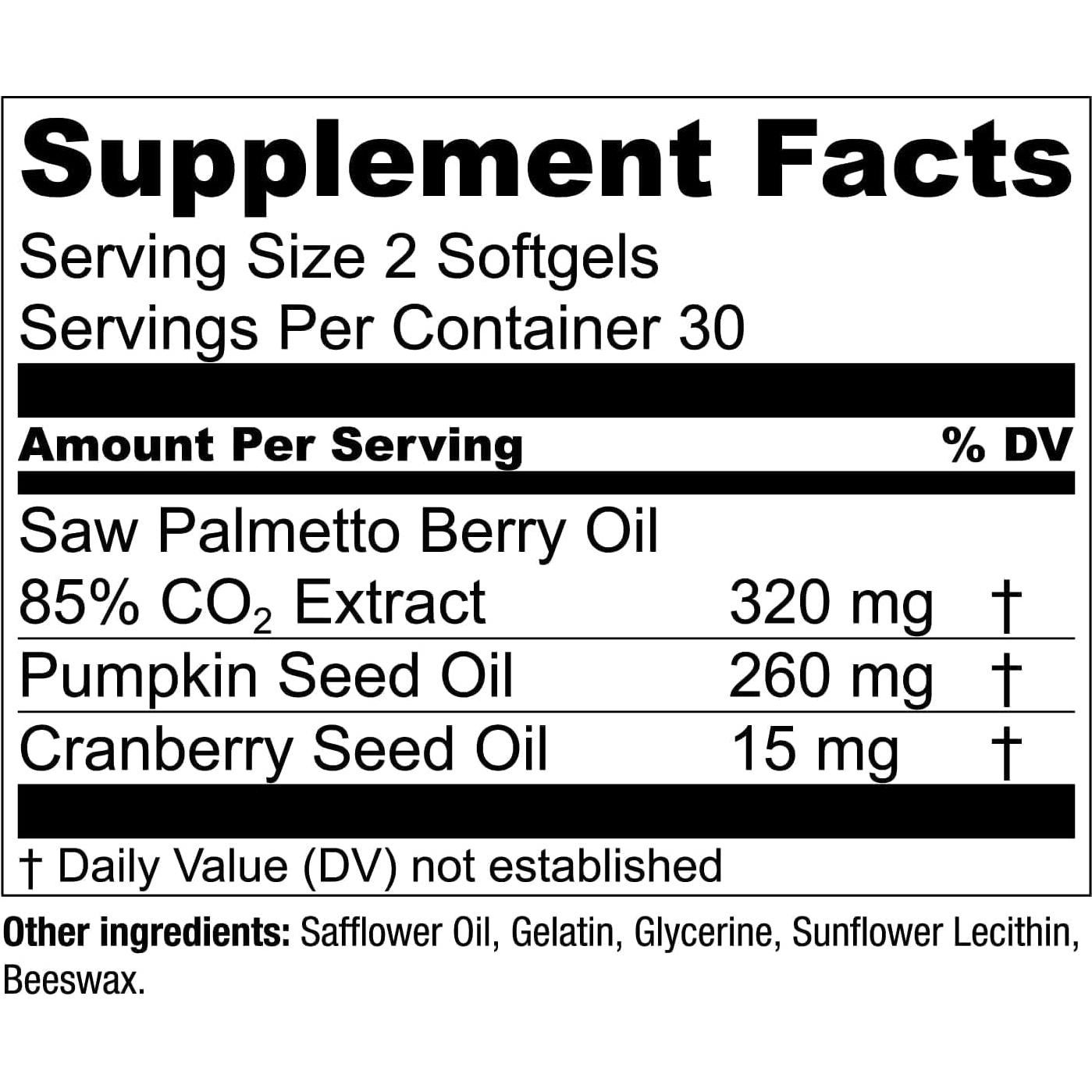 Saw Palmetto Plus - Suplemento Prostático Hombres 60 Gelatinas