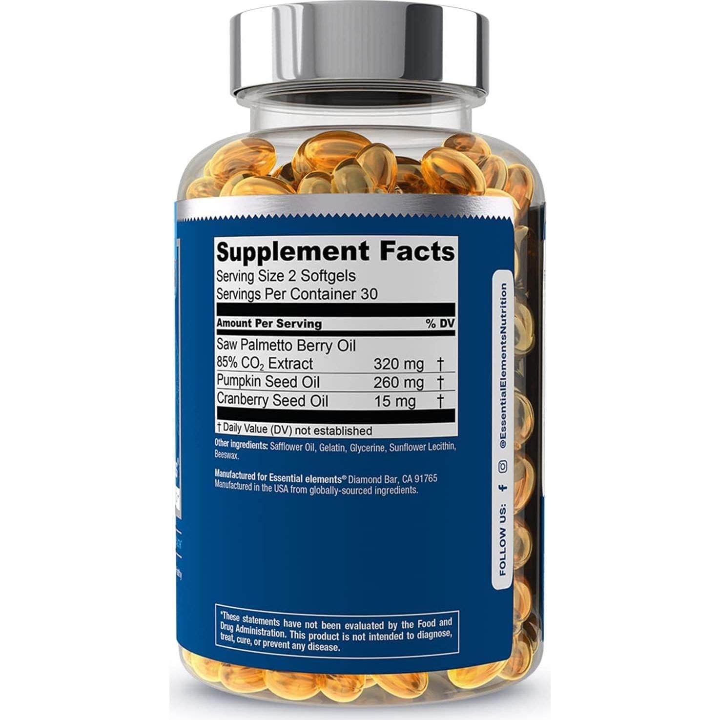 Saw Palmetto Plus - Suplemento Prostático Hombres 60 Gelatinas