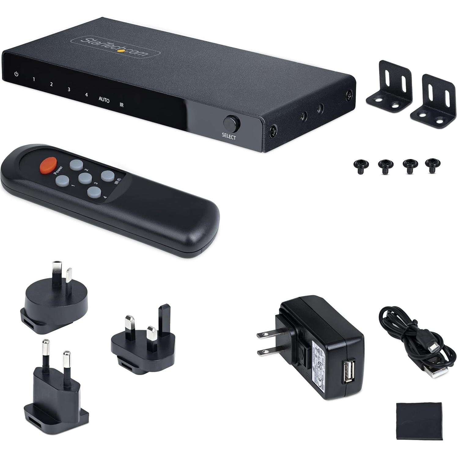 Conmutador HDMI 8K StarTech.com 4 Puertos 60Hz HDR10+