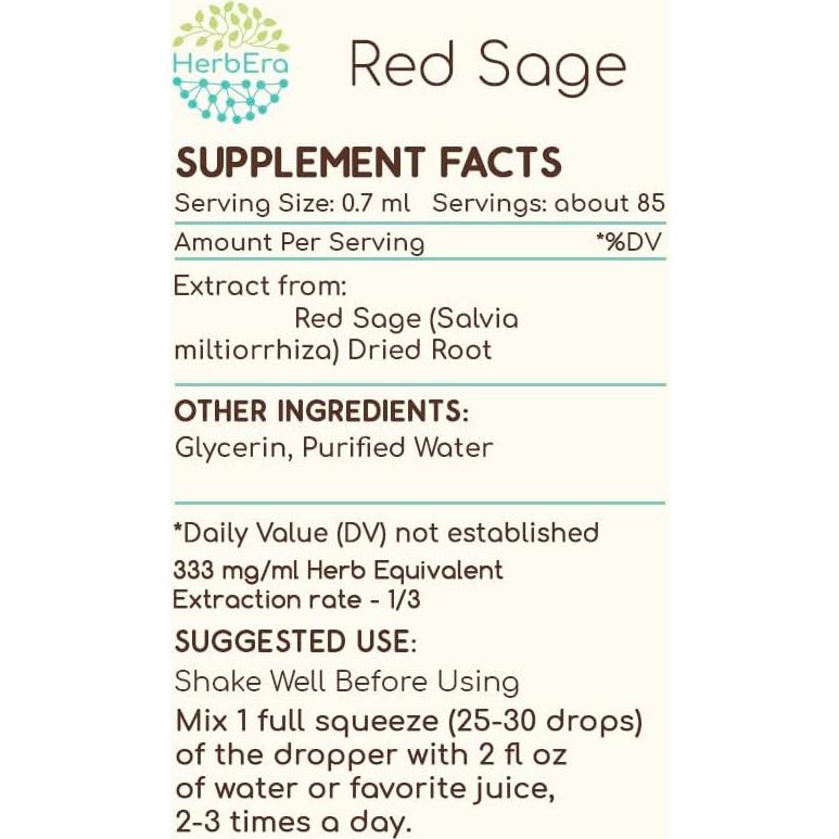 Extracto de Hierbas Rojo Salvia HerbEra 60 ml Sin Alcohol