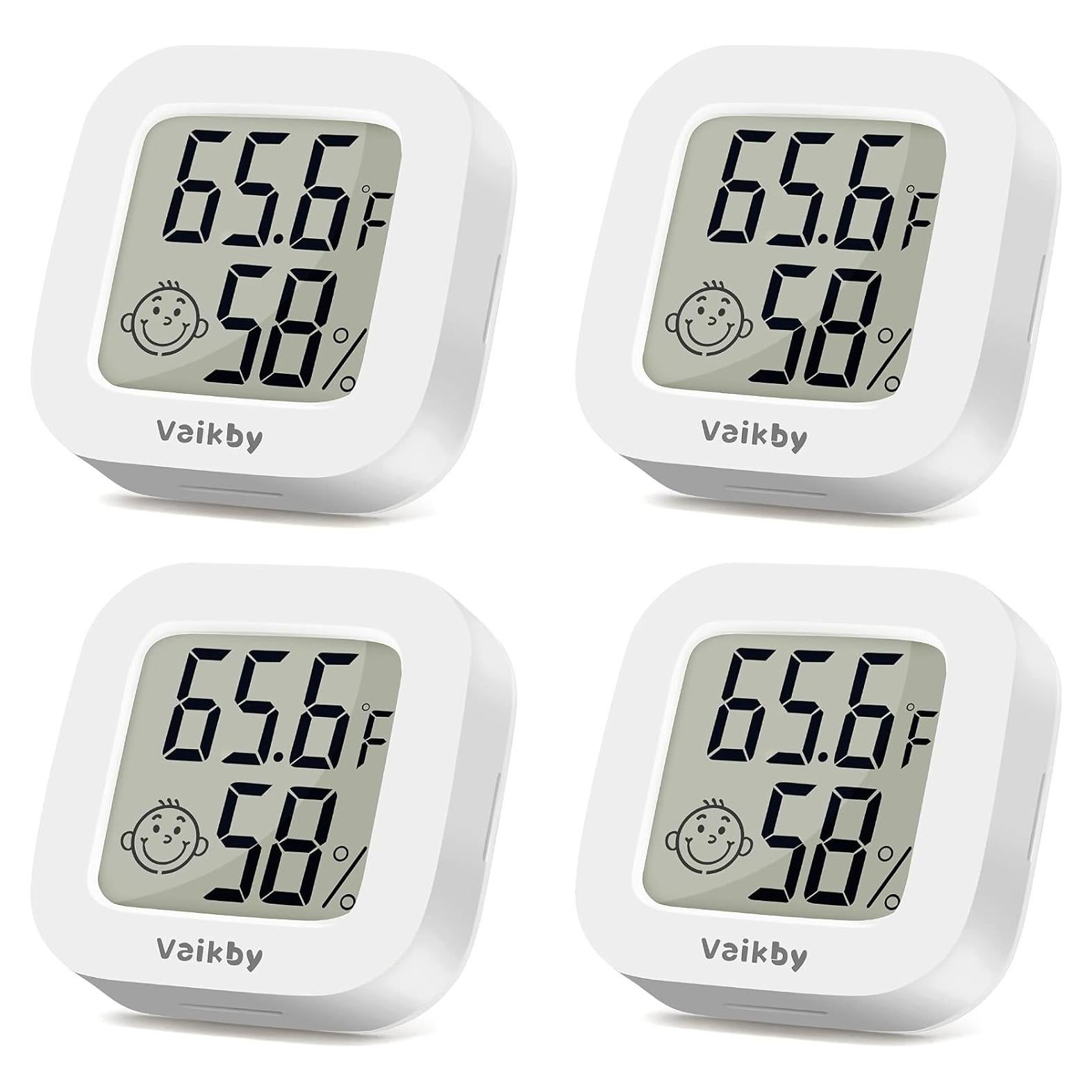 Termómetro Digital Vaikby 4Pack - Higrómetro de Precisión