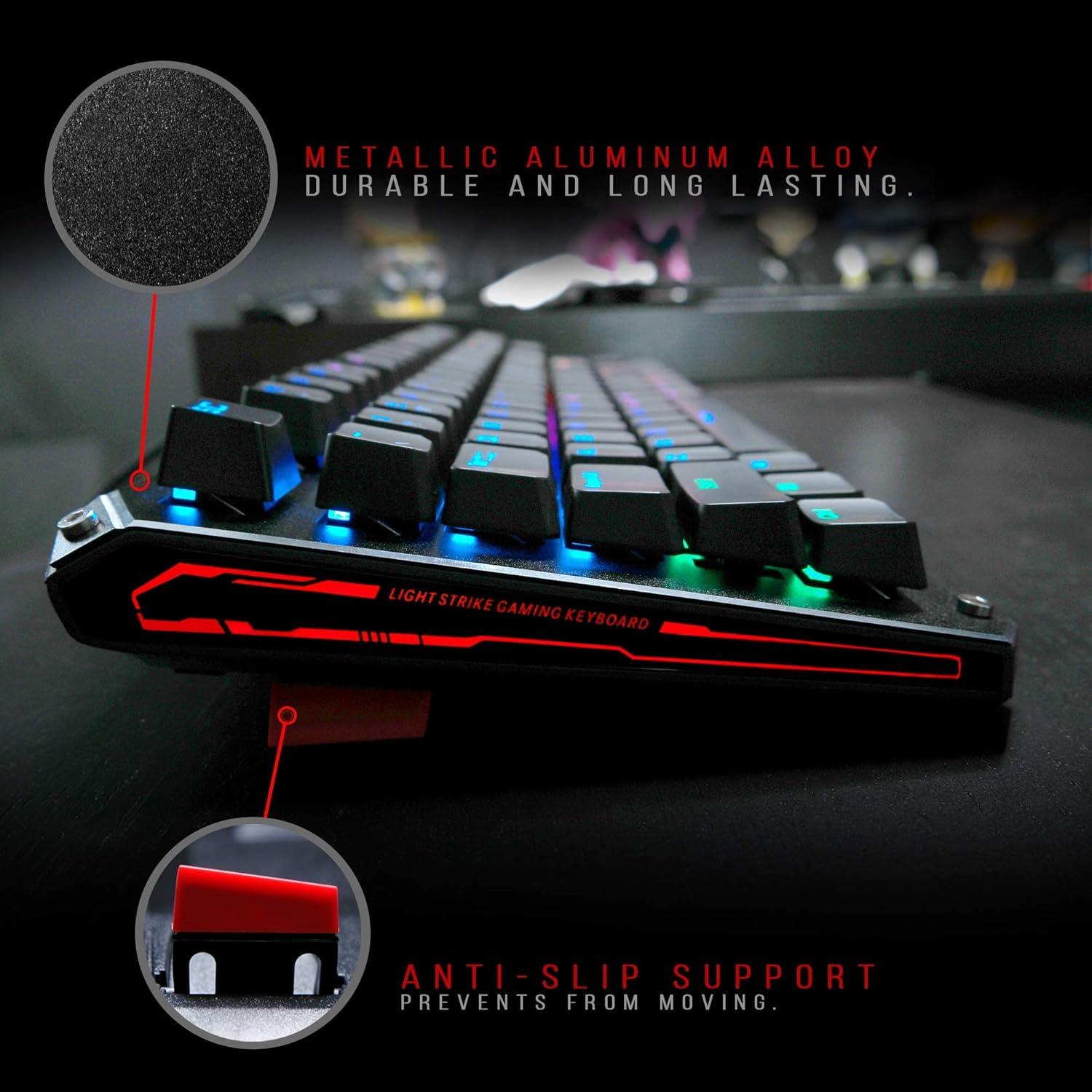 Teclado Gaming TKL A4Tech B930 Óptico RGB Compacto
