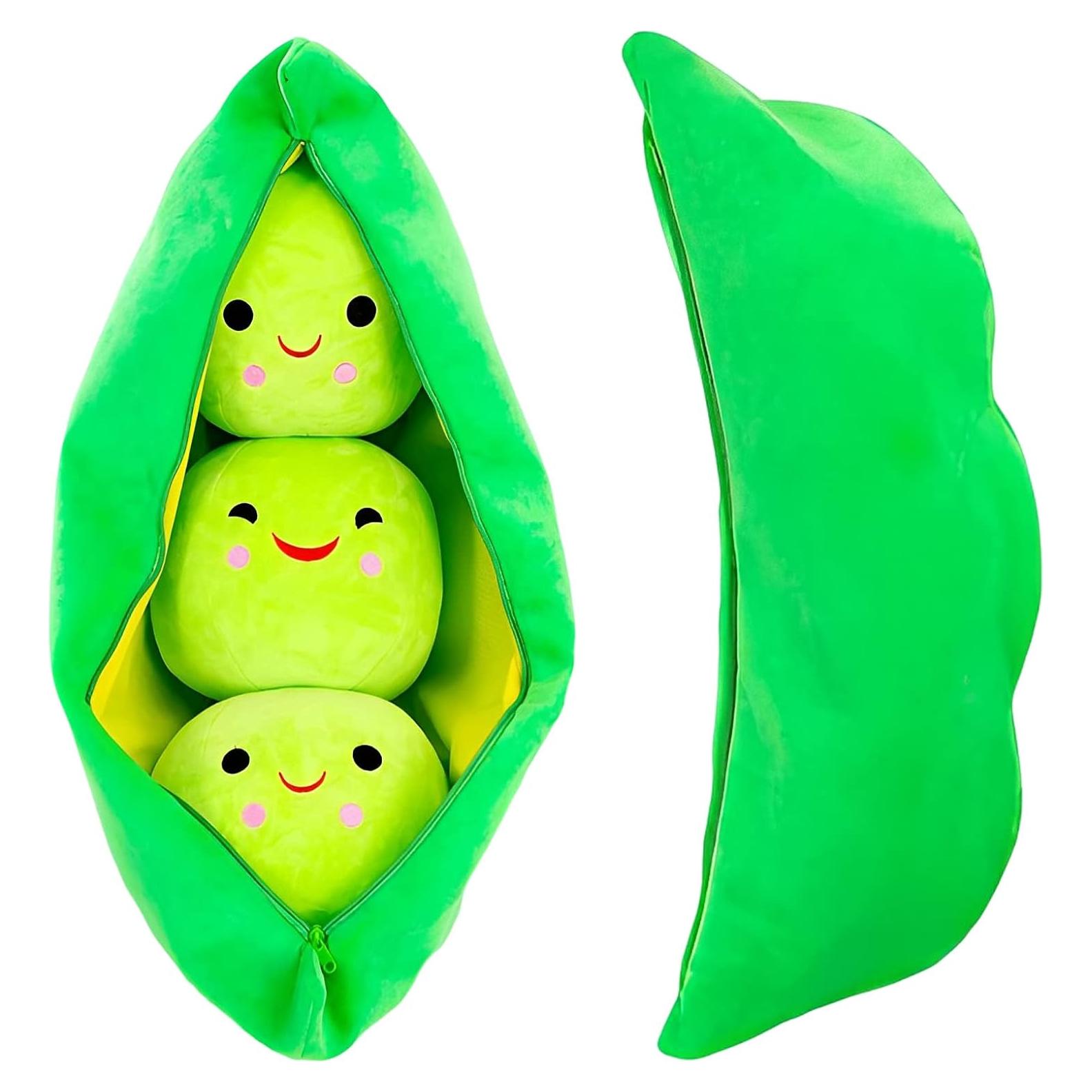 Juguete de Peluche Guisantes en Vaina AOAI 25cm Verde