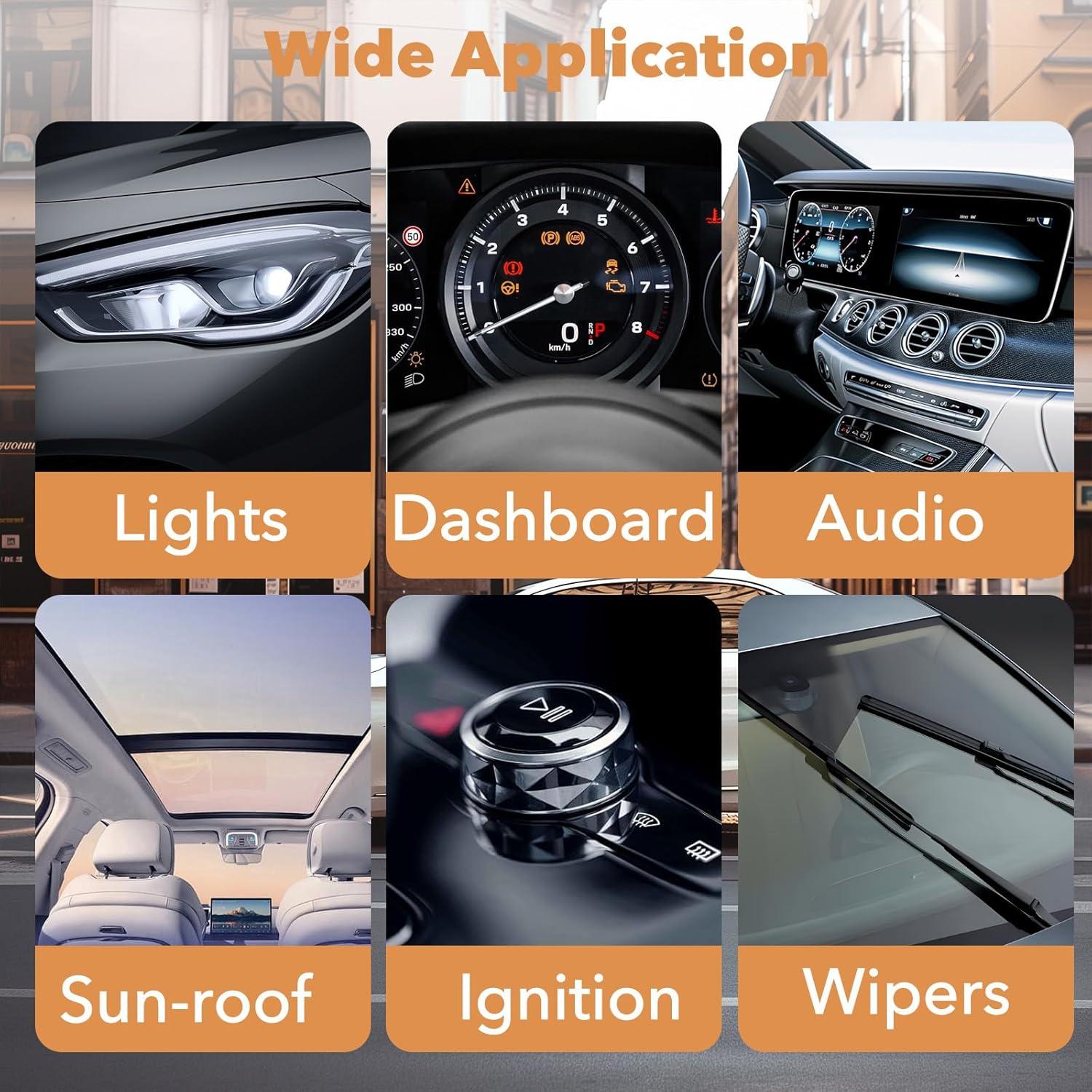 Kit de Fusibles Micro 2 Amliber 100Pcs para Automóviles 2A-35A