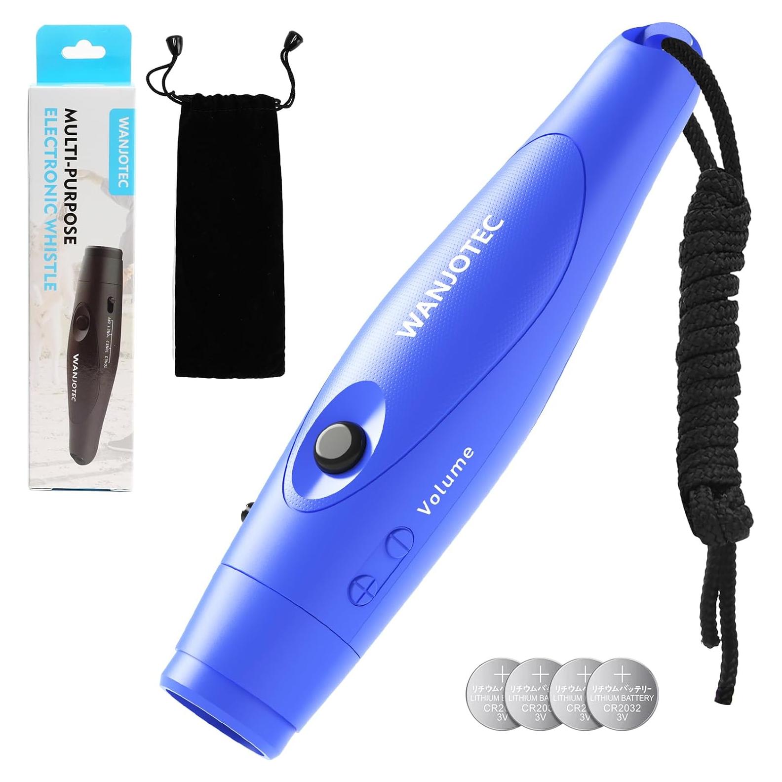 Silbato Electrónico WANJOTEC Azul 3 Tonos 130dB para Entrenador