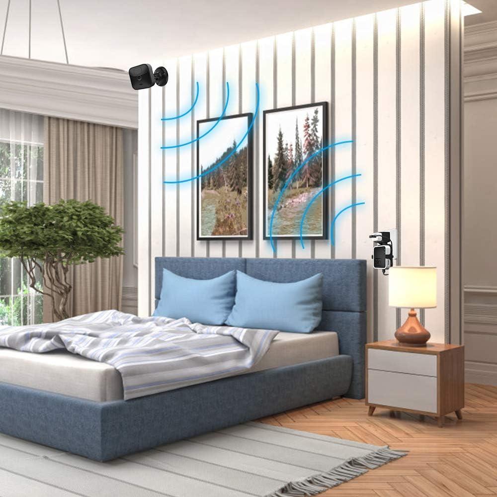 Outlet Wall Mount for Blink Sync Module 2,Simple Mount Bracket Holder for All-New Blink Outdoor and All-New Blink Indoor Home Security Camera with Easy Mount Short Cable（1Pack,Black）