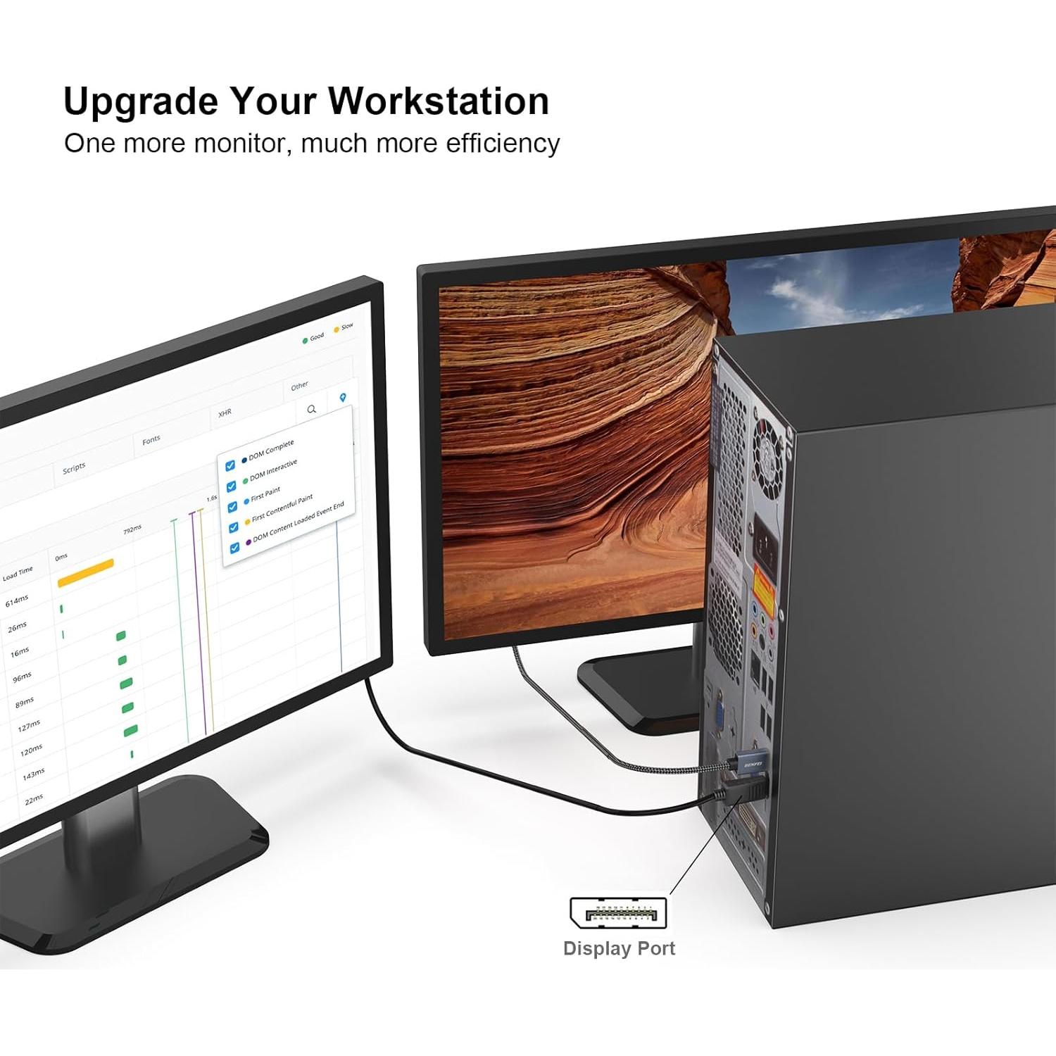 Cable DisplayPort a HDMI BENFEI 0.91m Macho a Macho Negro