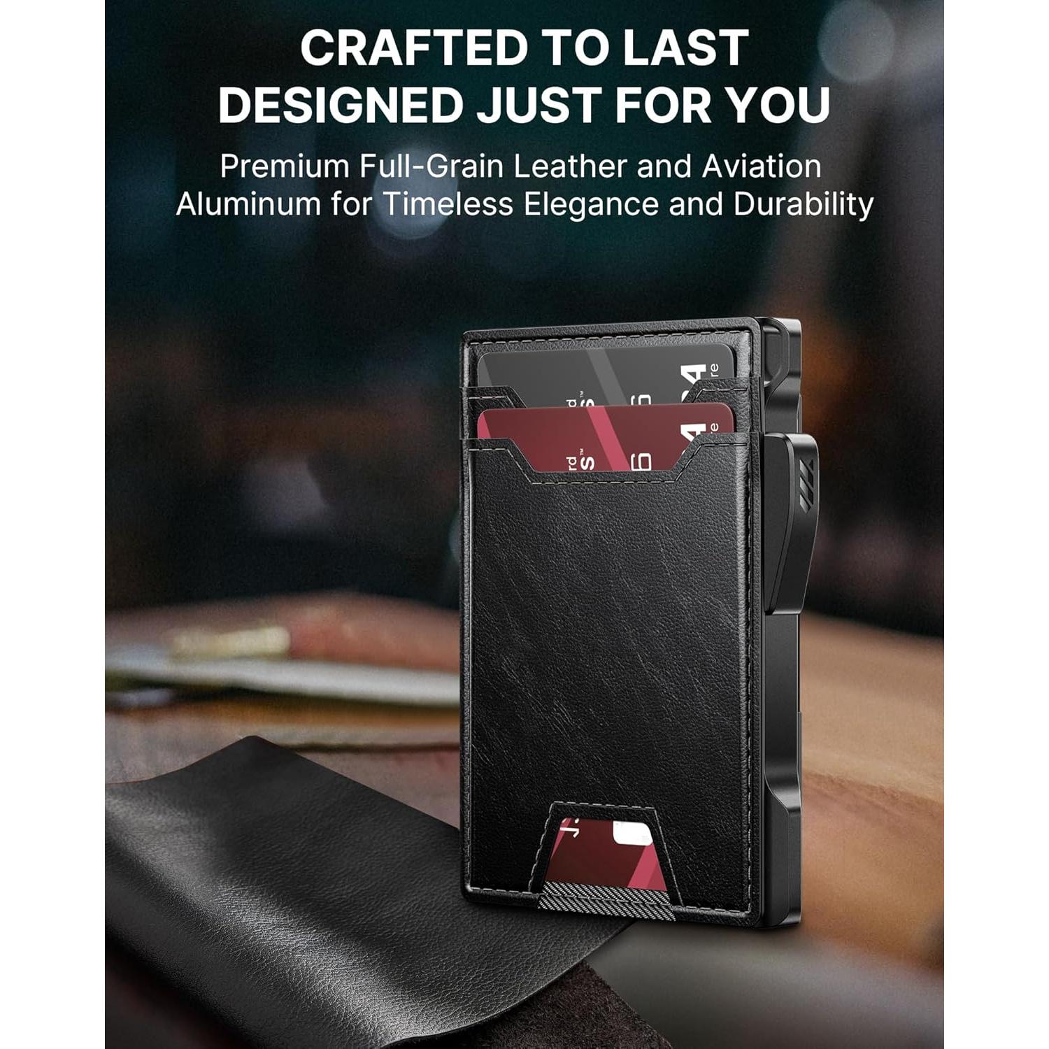 Cartera Typecase para Hombres RFID Cuero Negro Alaska