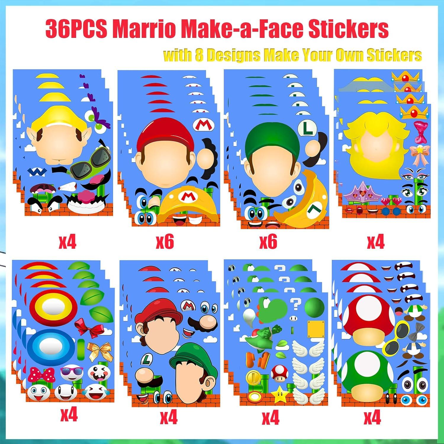 36 Stickers para Hacer Caras Hatraky - PVC Reutilizables
