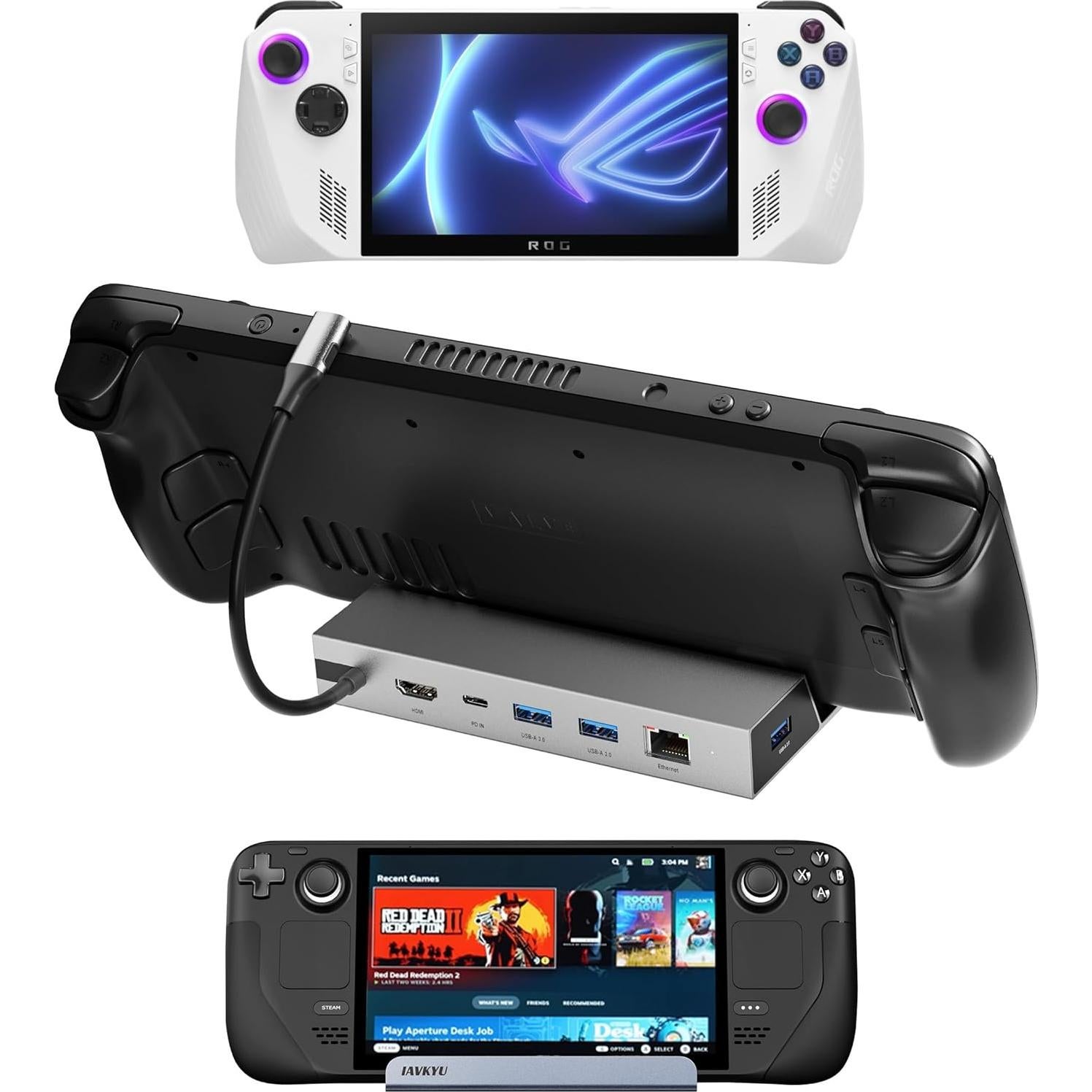 Dock 6-en-1 para Steam Deck 4K 60Hz - Iavkyu